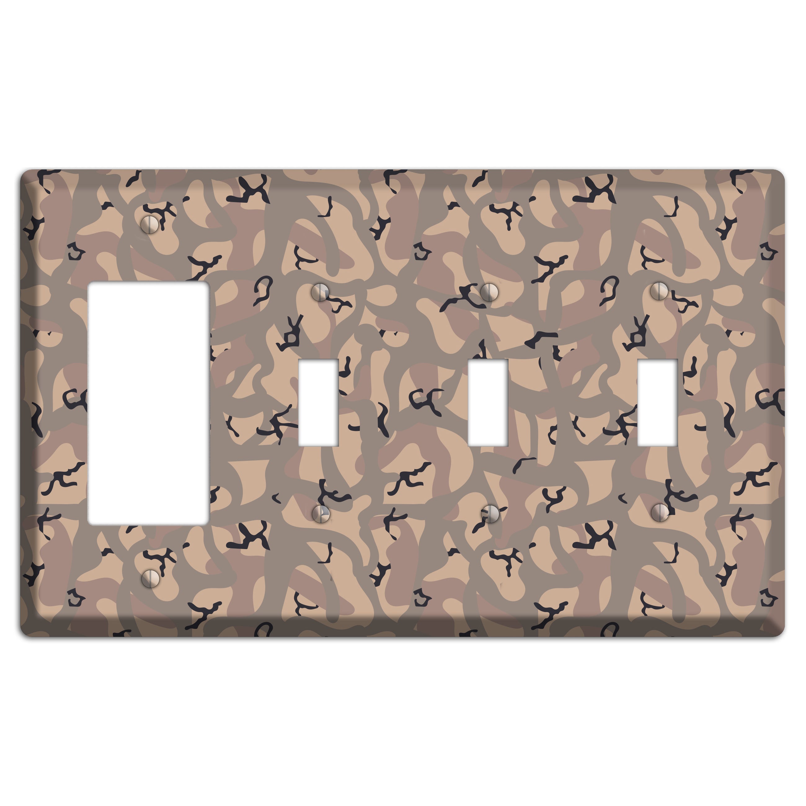 Urban Tracks Camo Rocker / 3 Toggle Wallplate