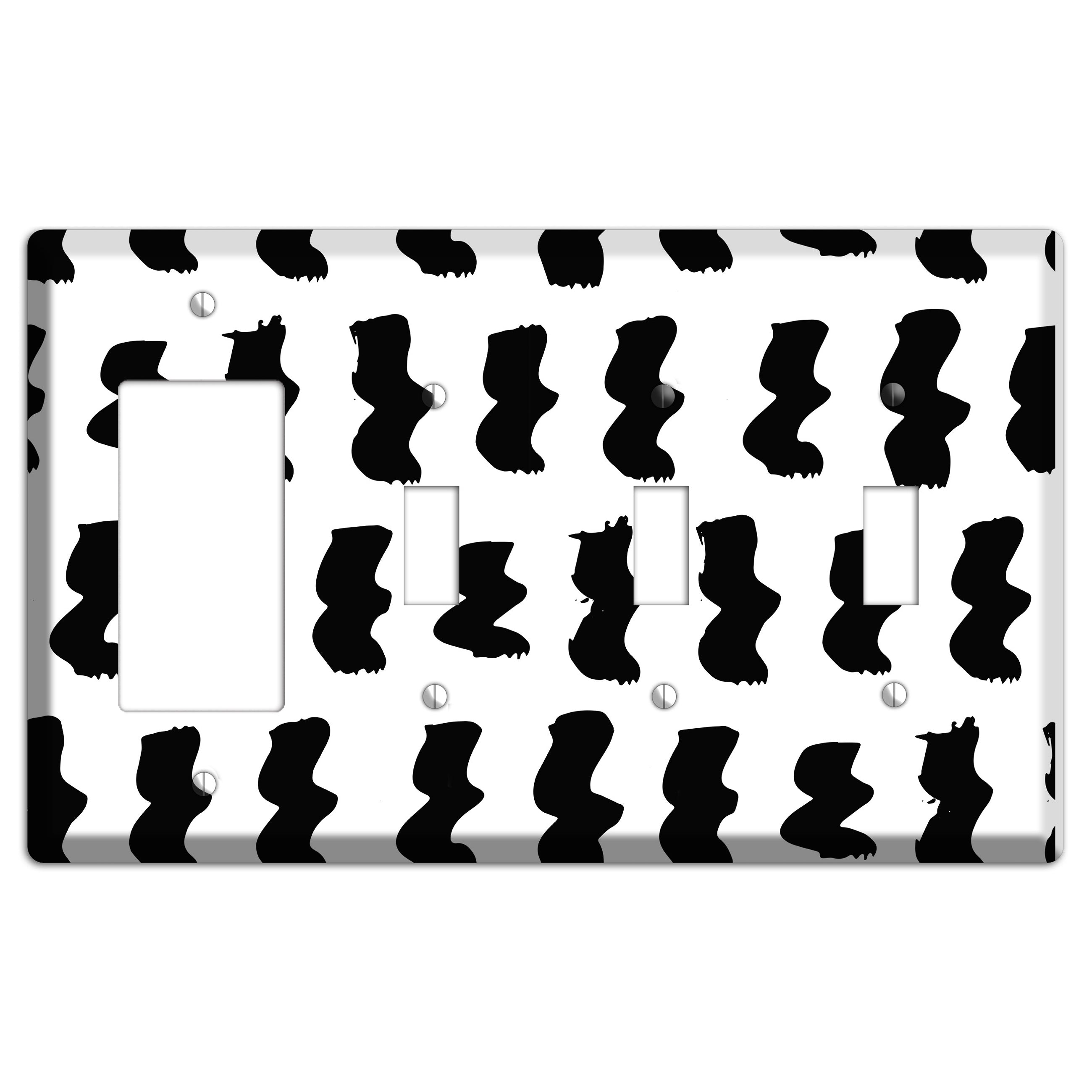 Ink Brushstrokes 5 Rocker / 3 Toggle Wallplate