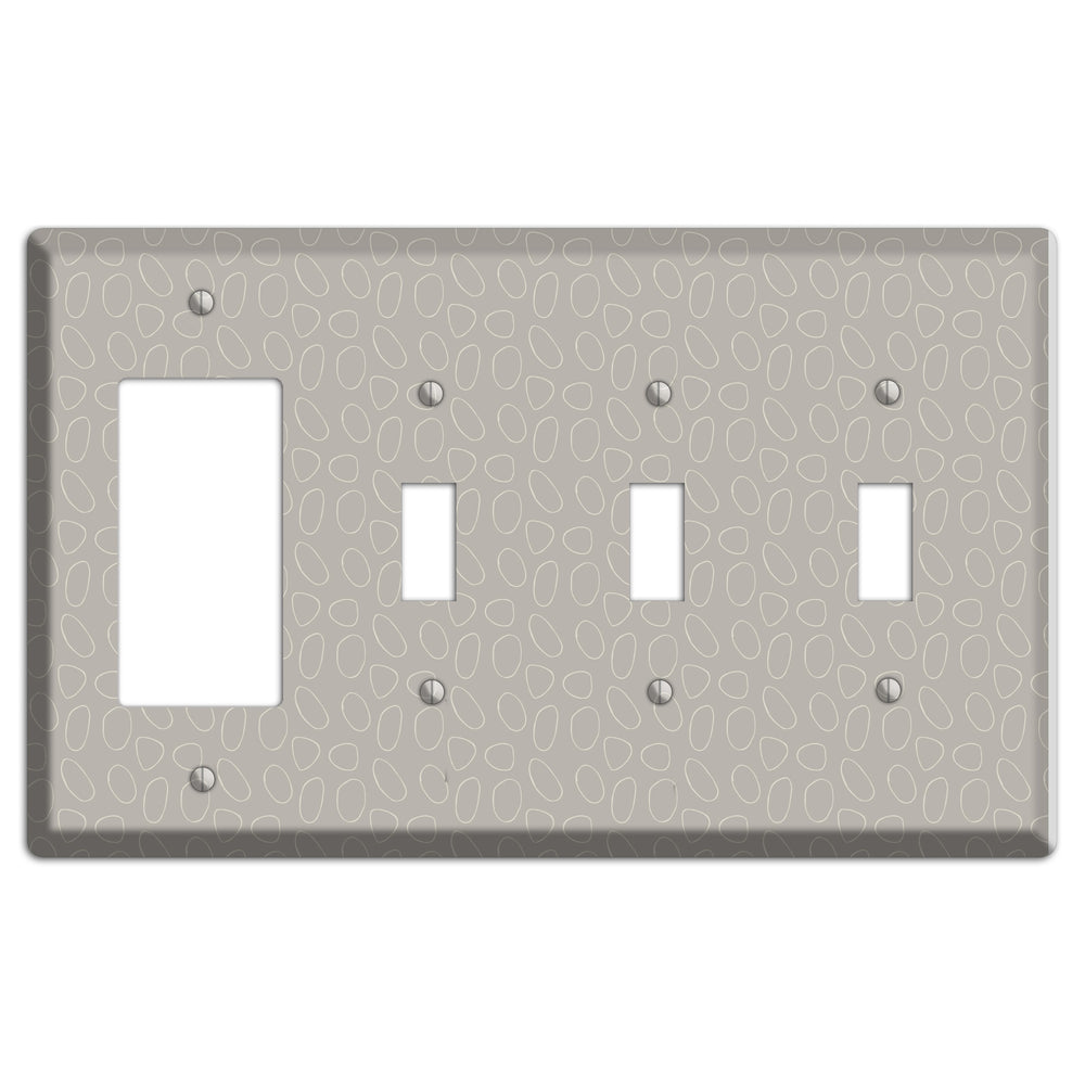Simple Scandanavian Style E Rocker / 3 Toggle Wallplate