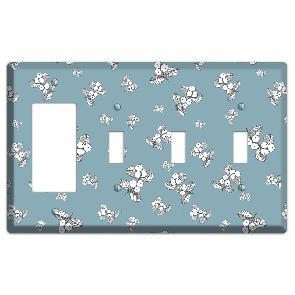 Wildlife Berry Bloom Rocker / 3 Toggle Wallplate