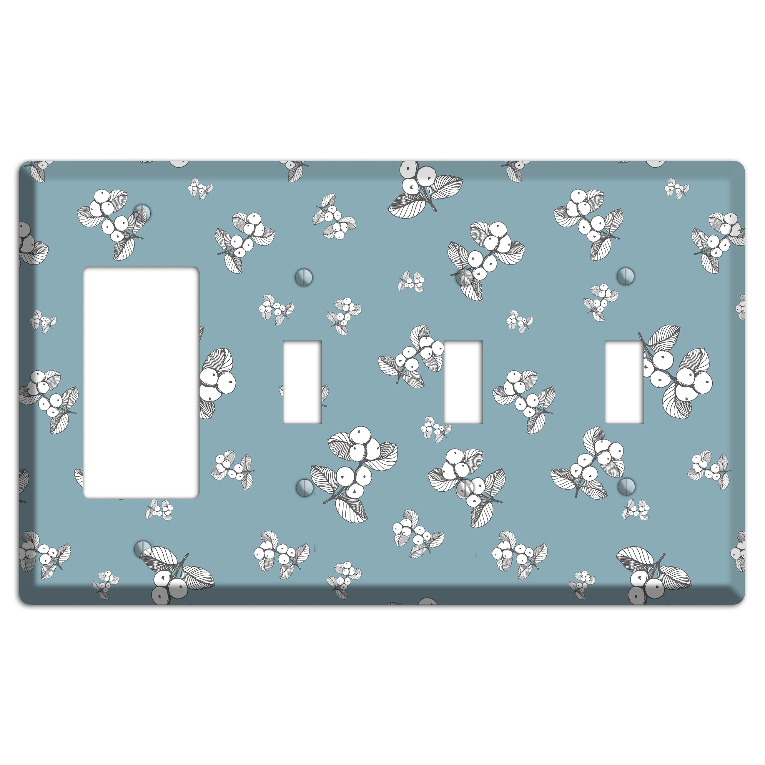Wildlife Berry Bloom Rocker / 3 Toggle Wallplate