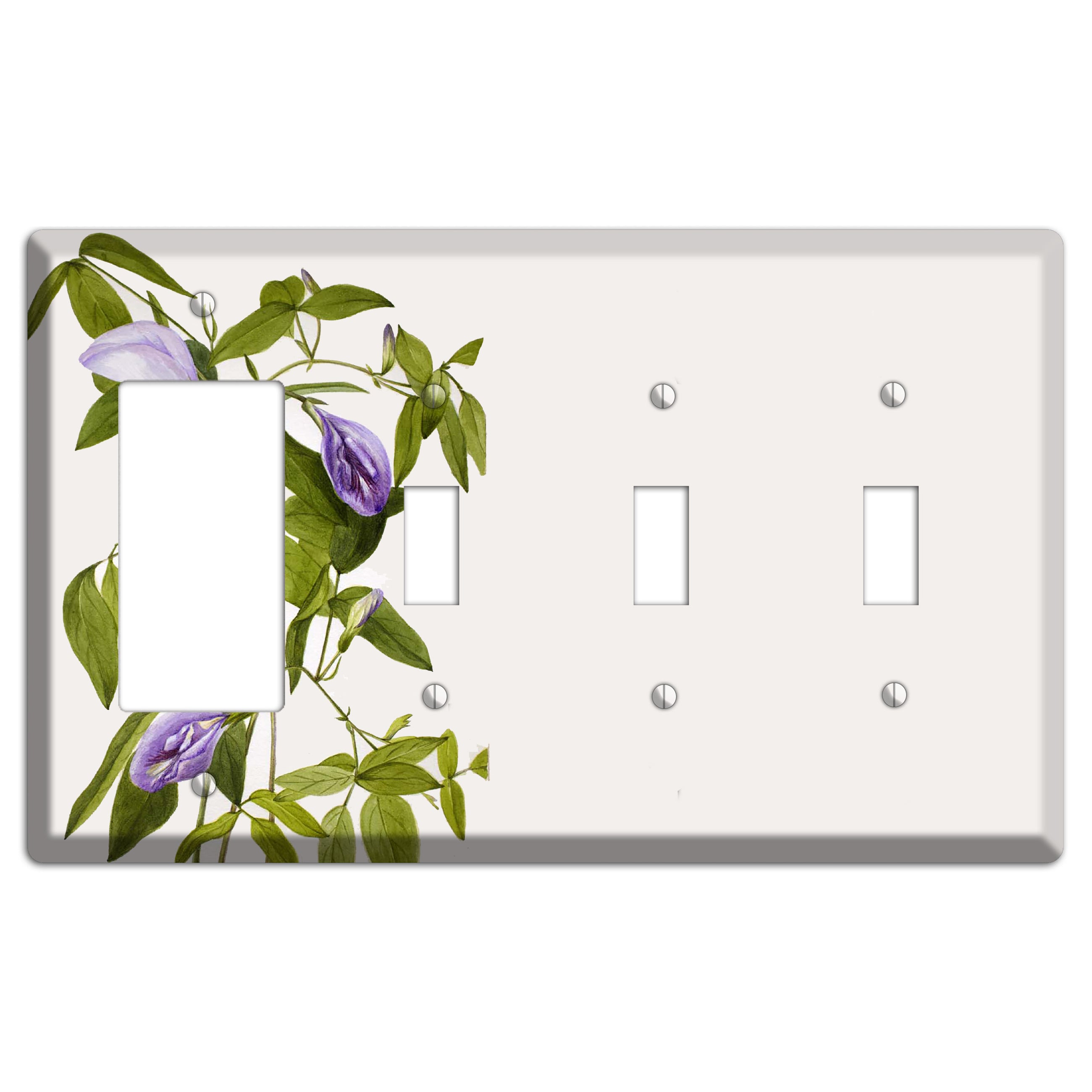Clitoria Mariana Rocker / 3 Toggle Wallplate