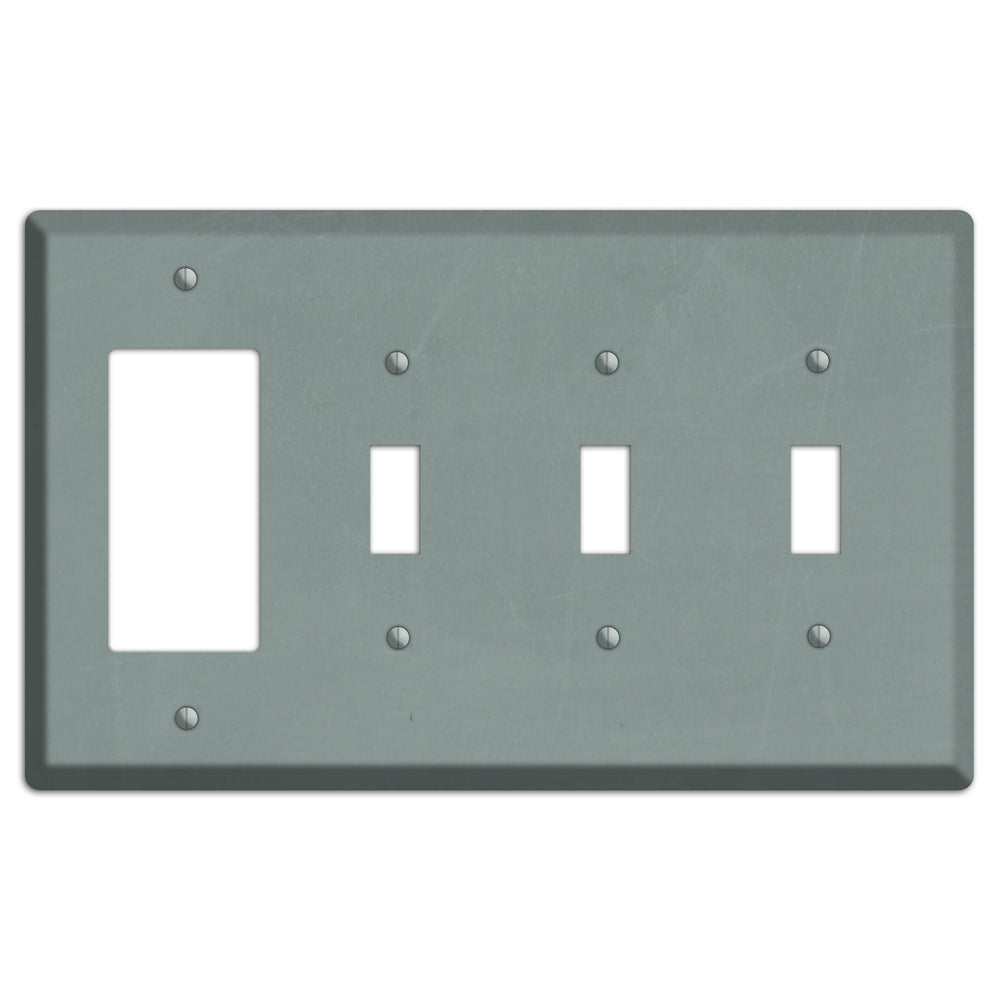 Chalk Faded Gree Rocker / 3 Toggle Wallplate