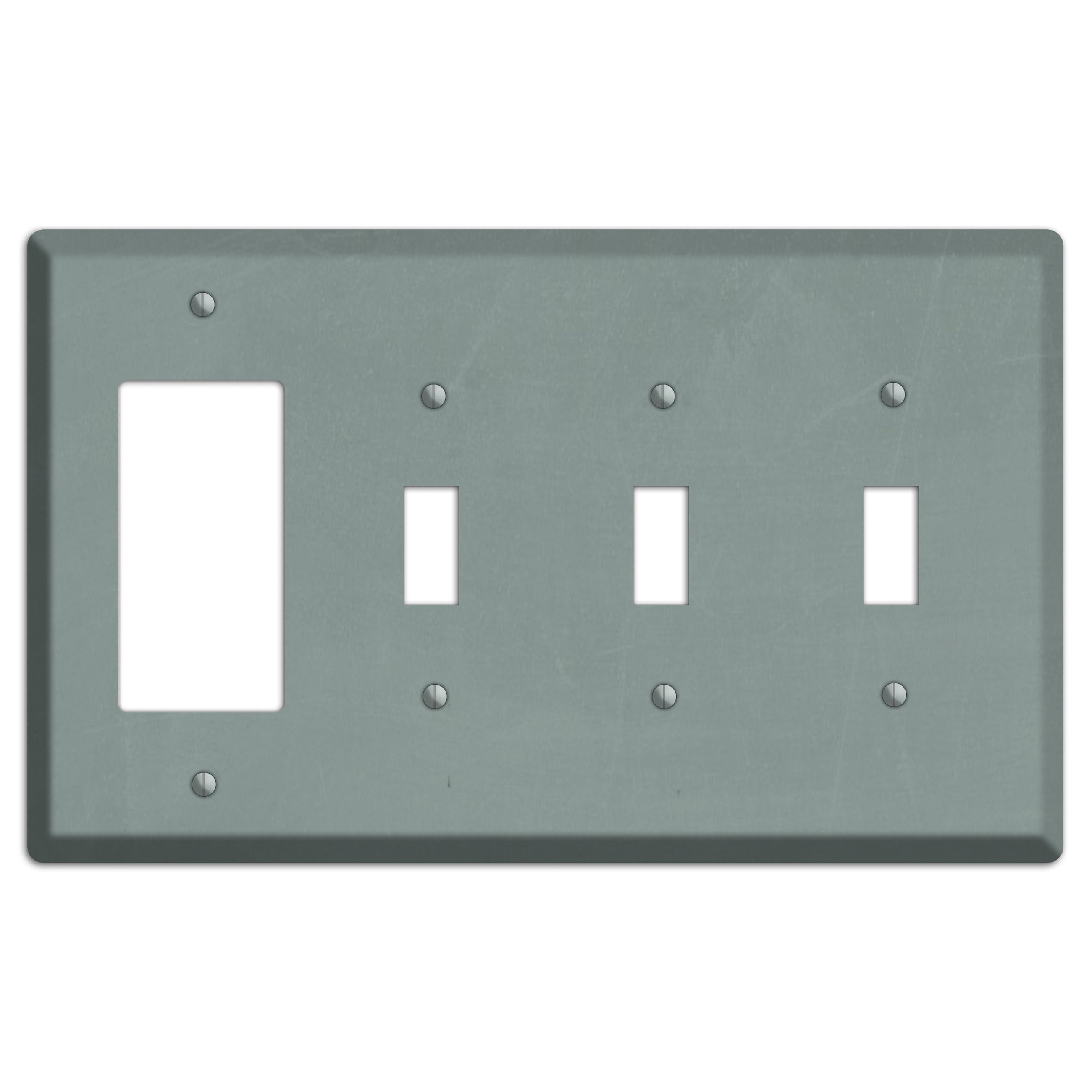 Chalk Faded Gree Rocker / 3 Toggle Wallplate