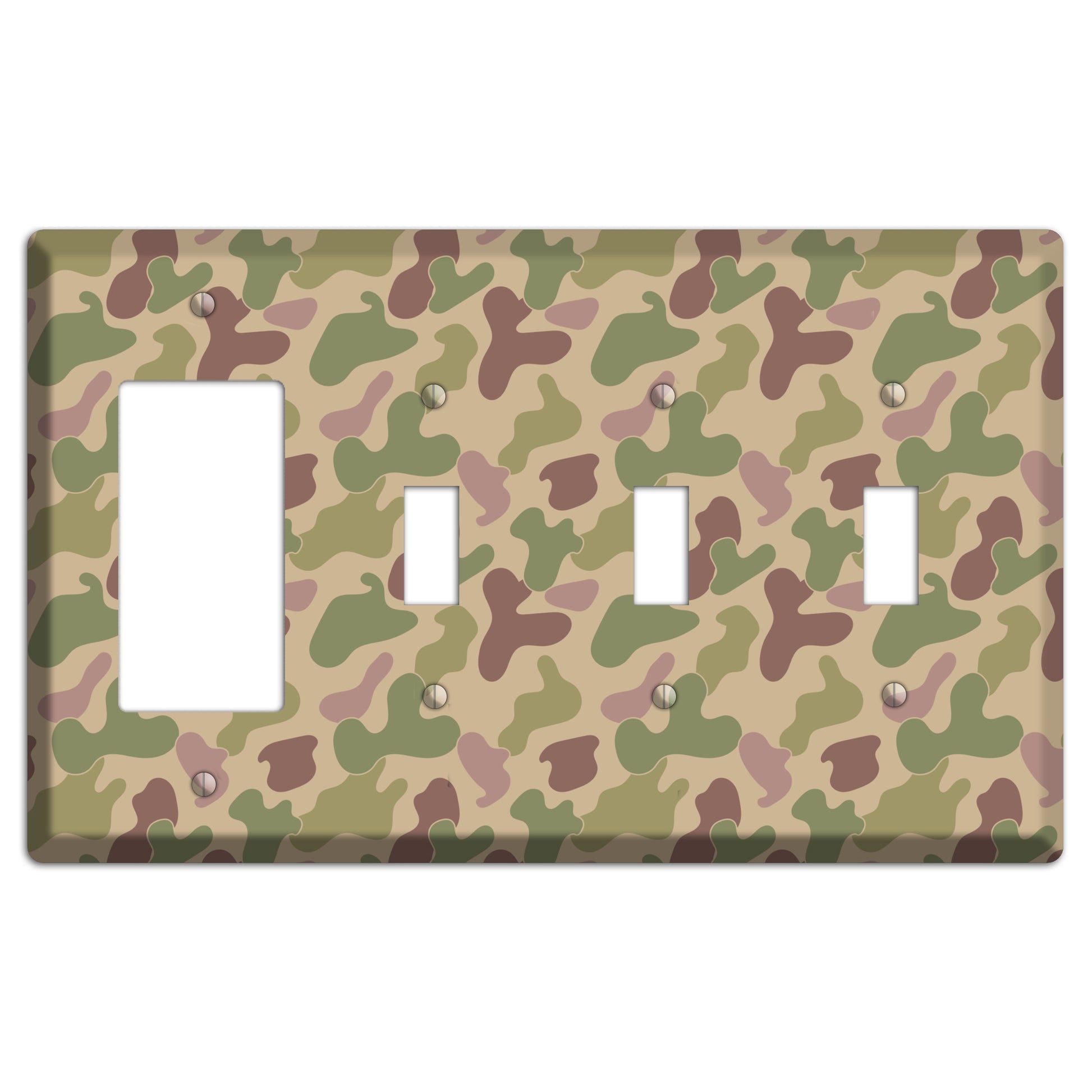 Pumpkin Kraft Rocker / 3 Toggle Wallplate