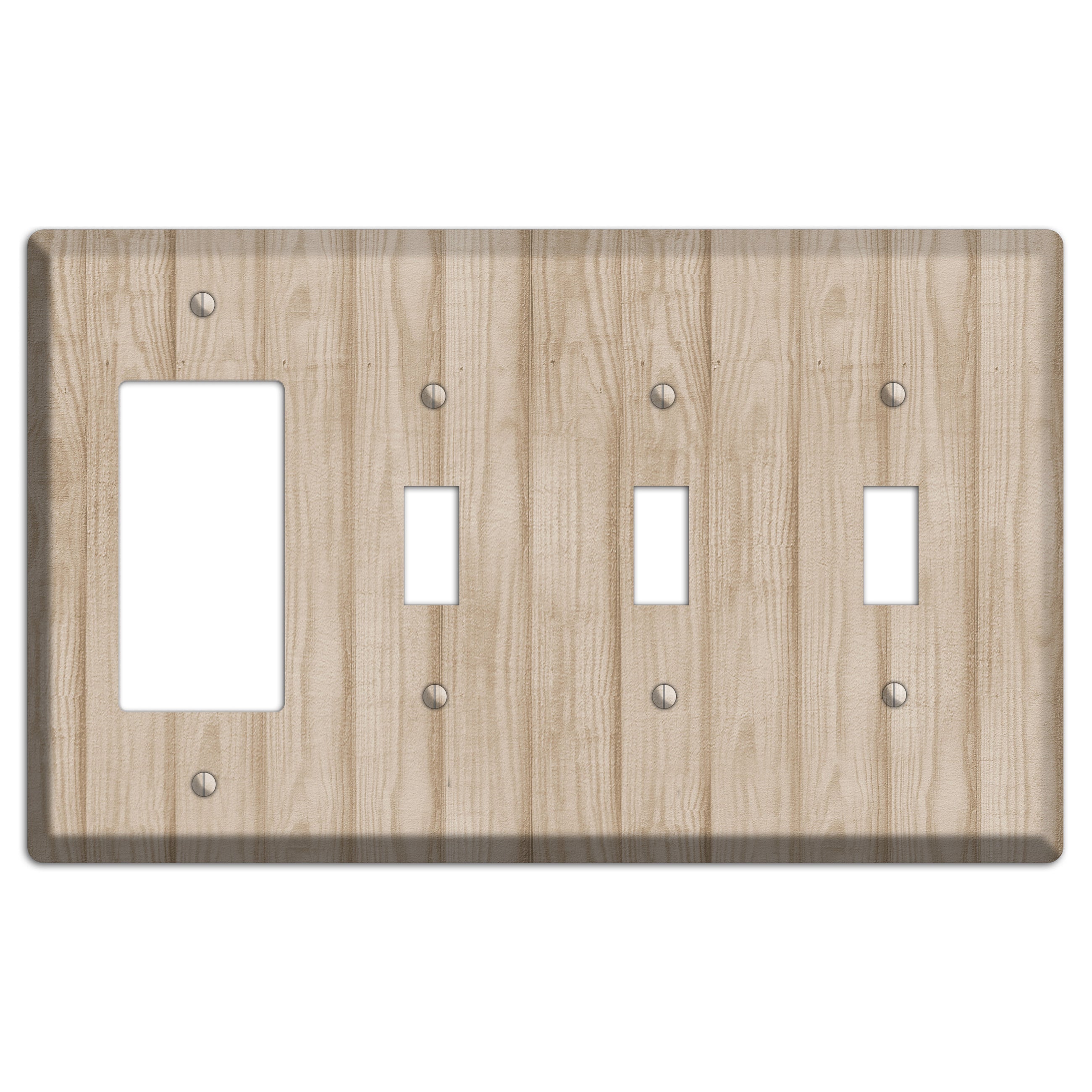 Indian Khaki Neutral Texture Rocker / 3 Toggle Wallplate