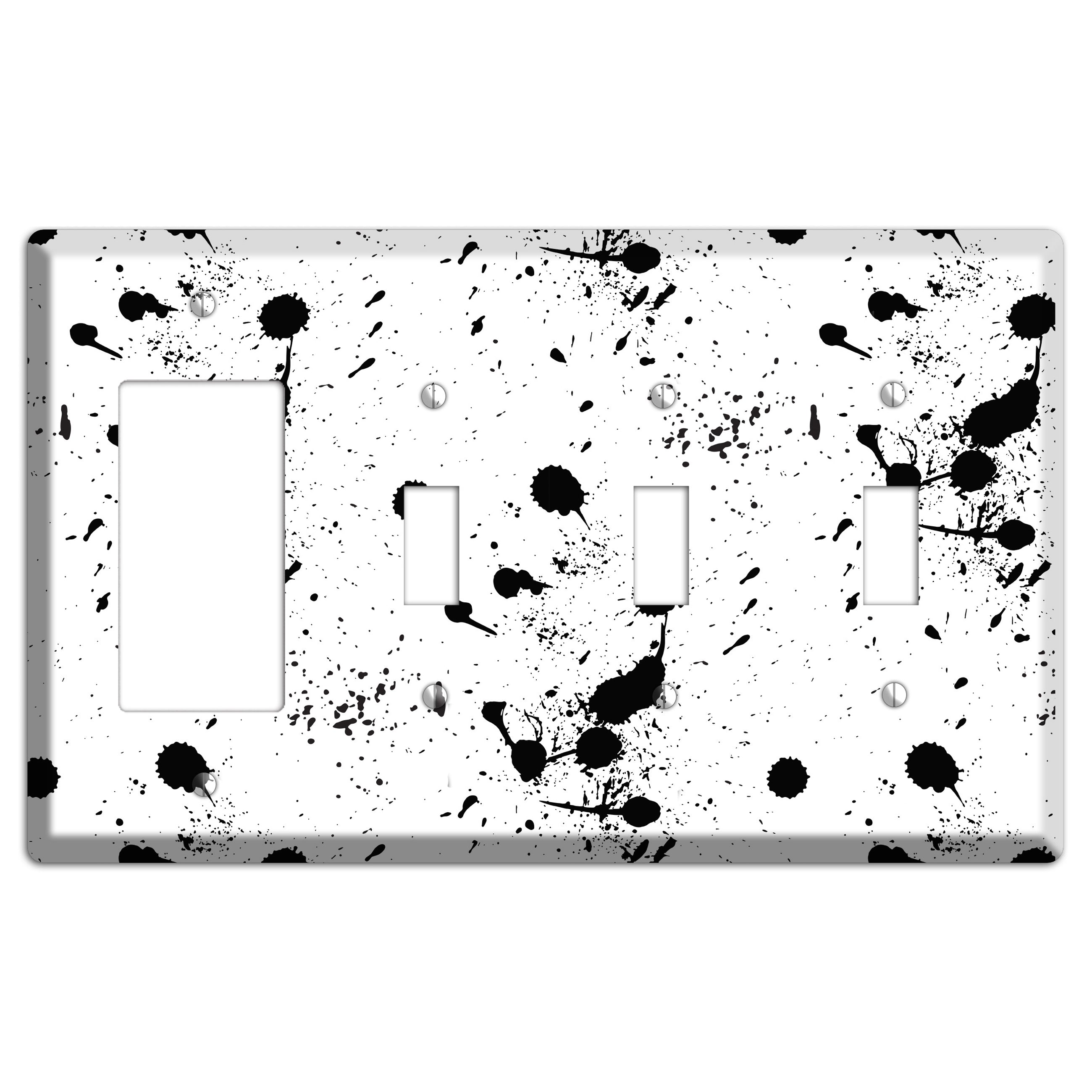 Ink Splash 3 Rocker / 3 Toggle Wallplate