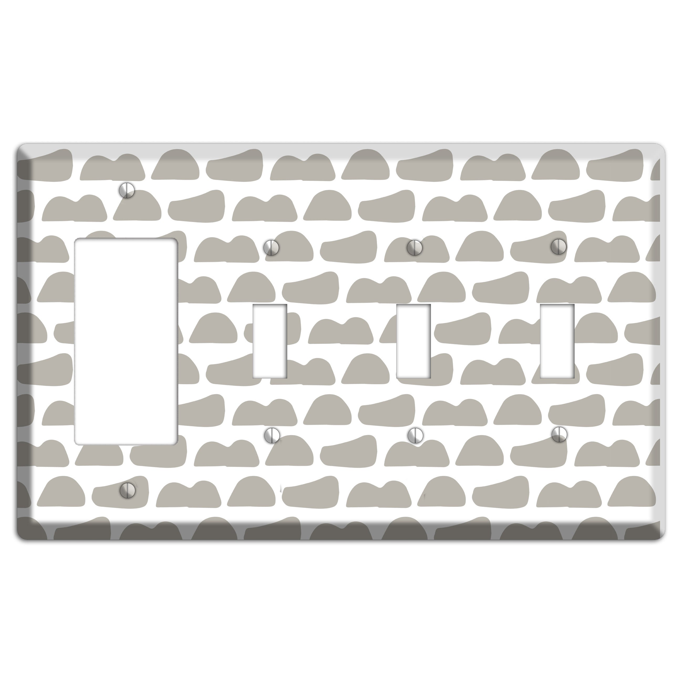 Simple Scandanavian Style Y Rocker / 3 Toggle Wallplate