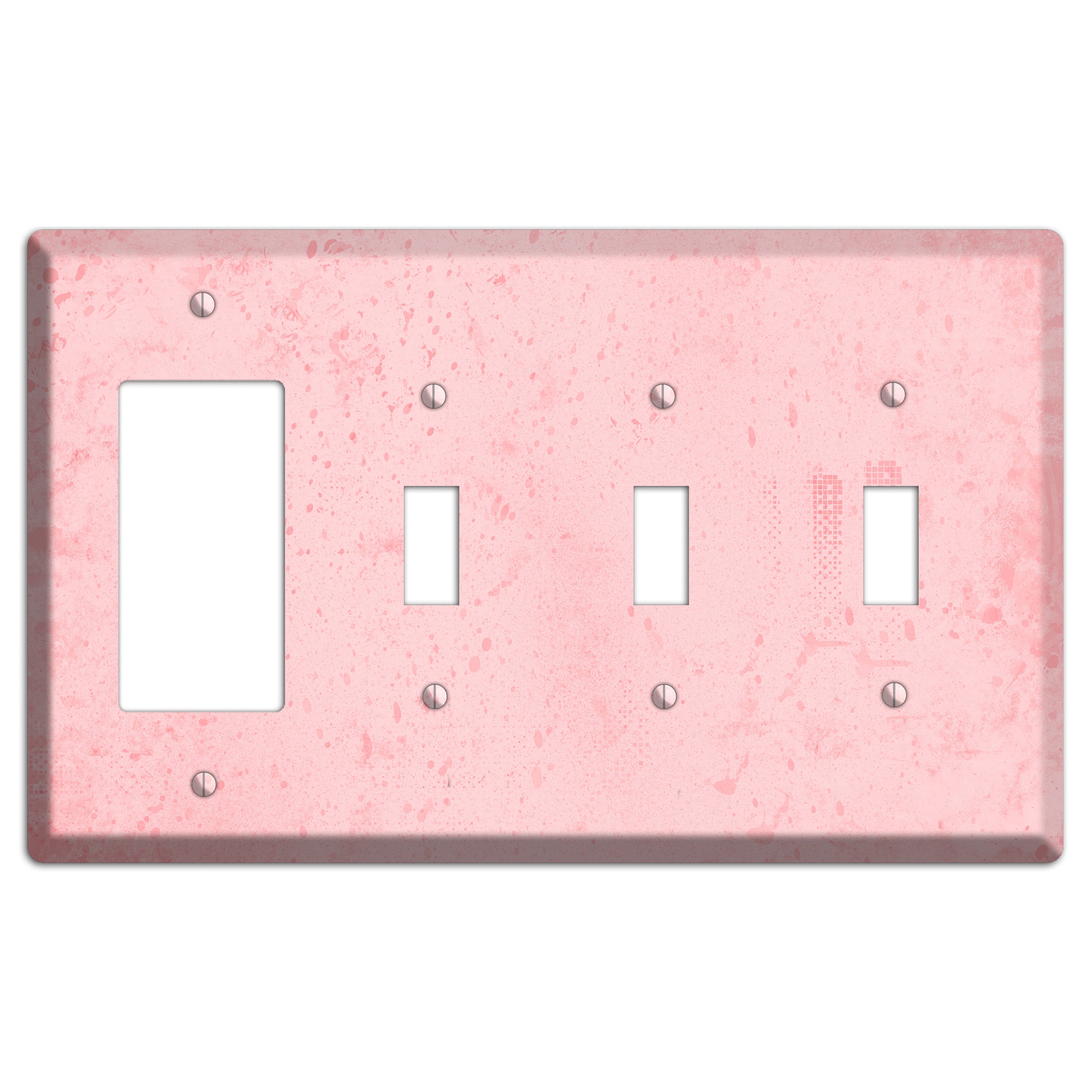 ShockingPpink Soft Coral Rocker / 3 Toggle Wallplate