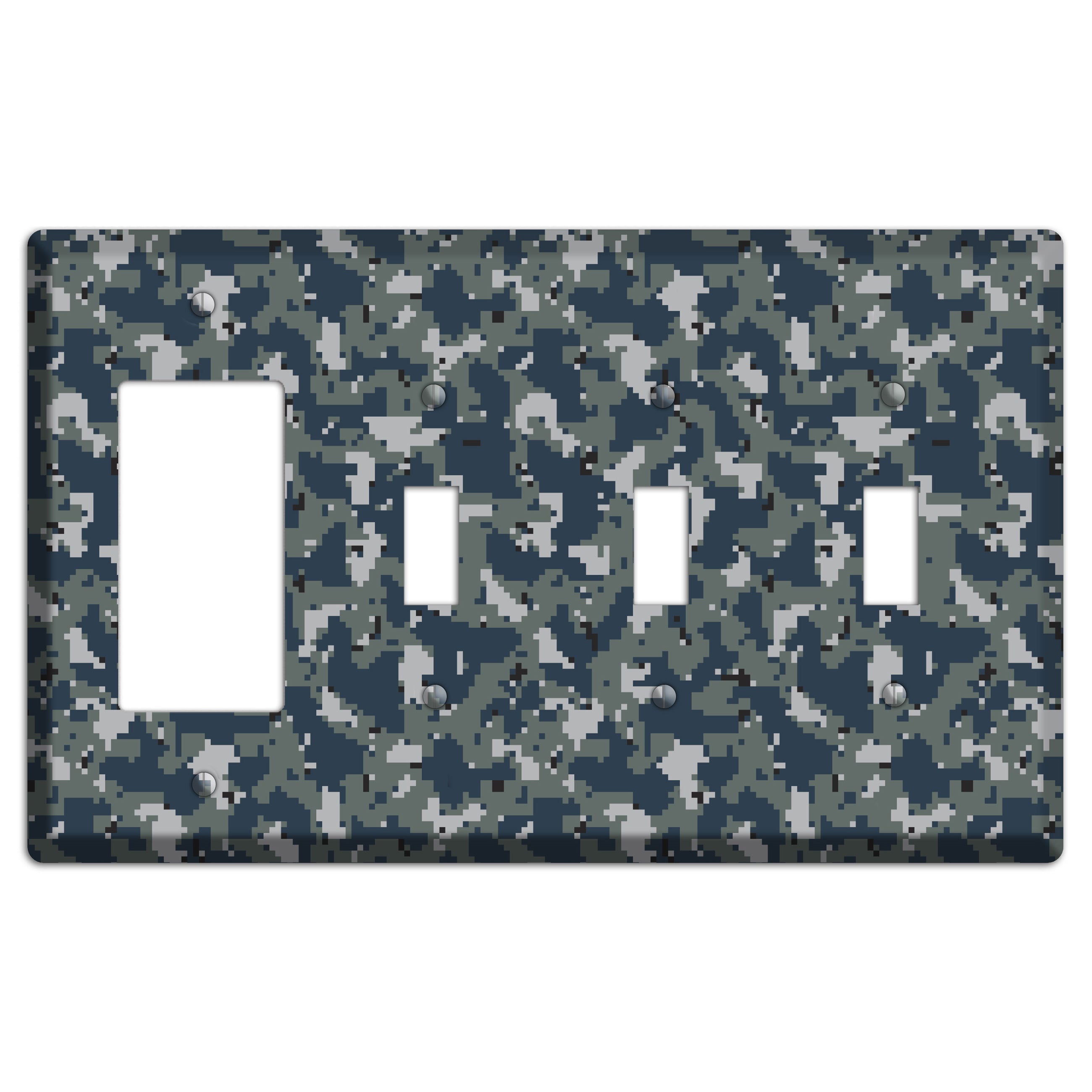 Navy 2007 Camo Rocker / 3 Toggle Wallplate