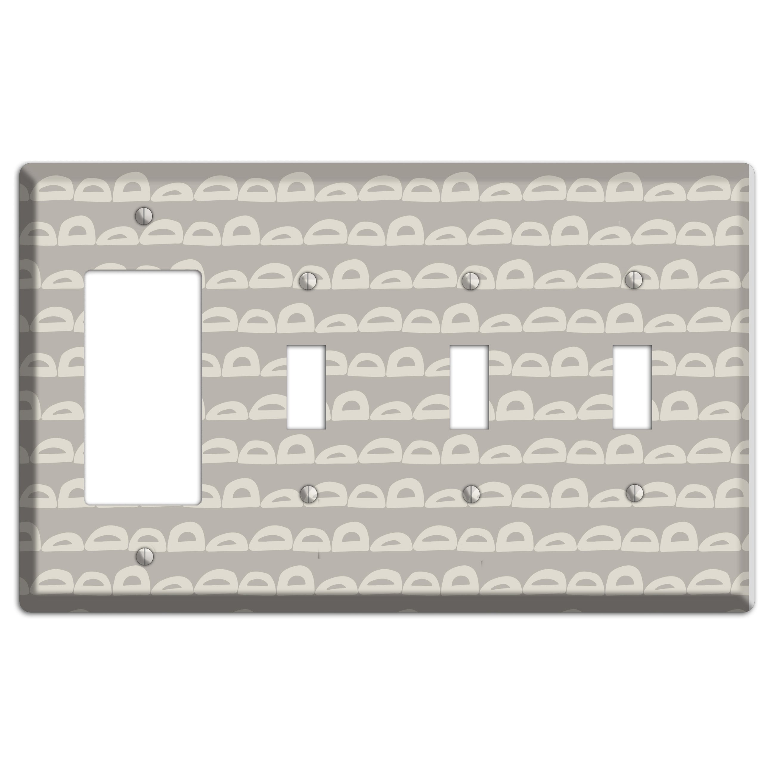Logan Whimsical Damask Rocker / 3 Toggle Wallplate