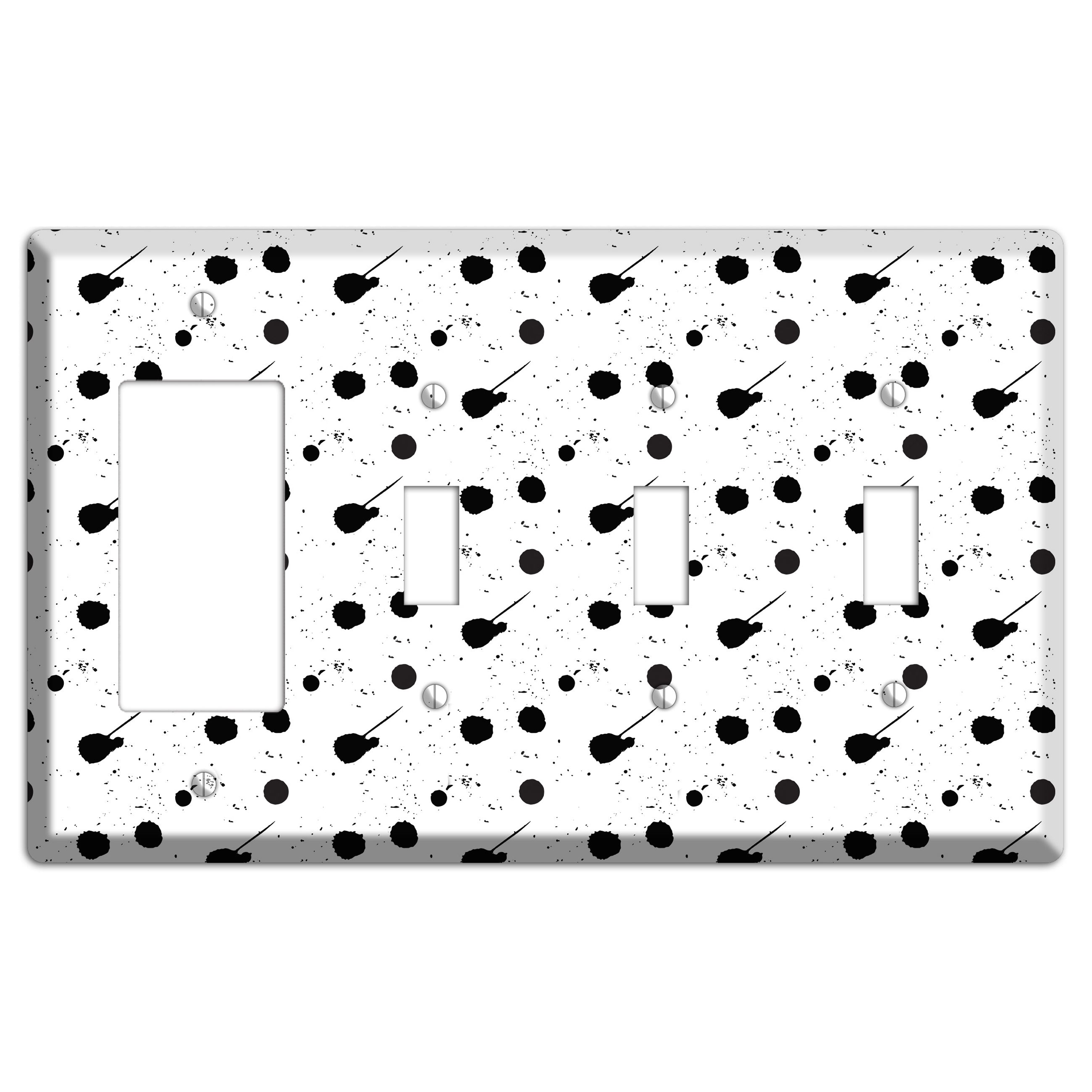 Ink Drops 6 Rocker / 3 Toggle Wallplate
