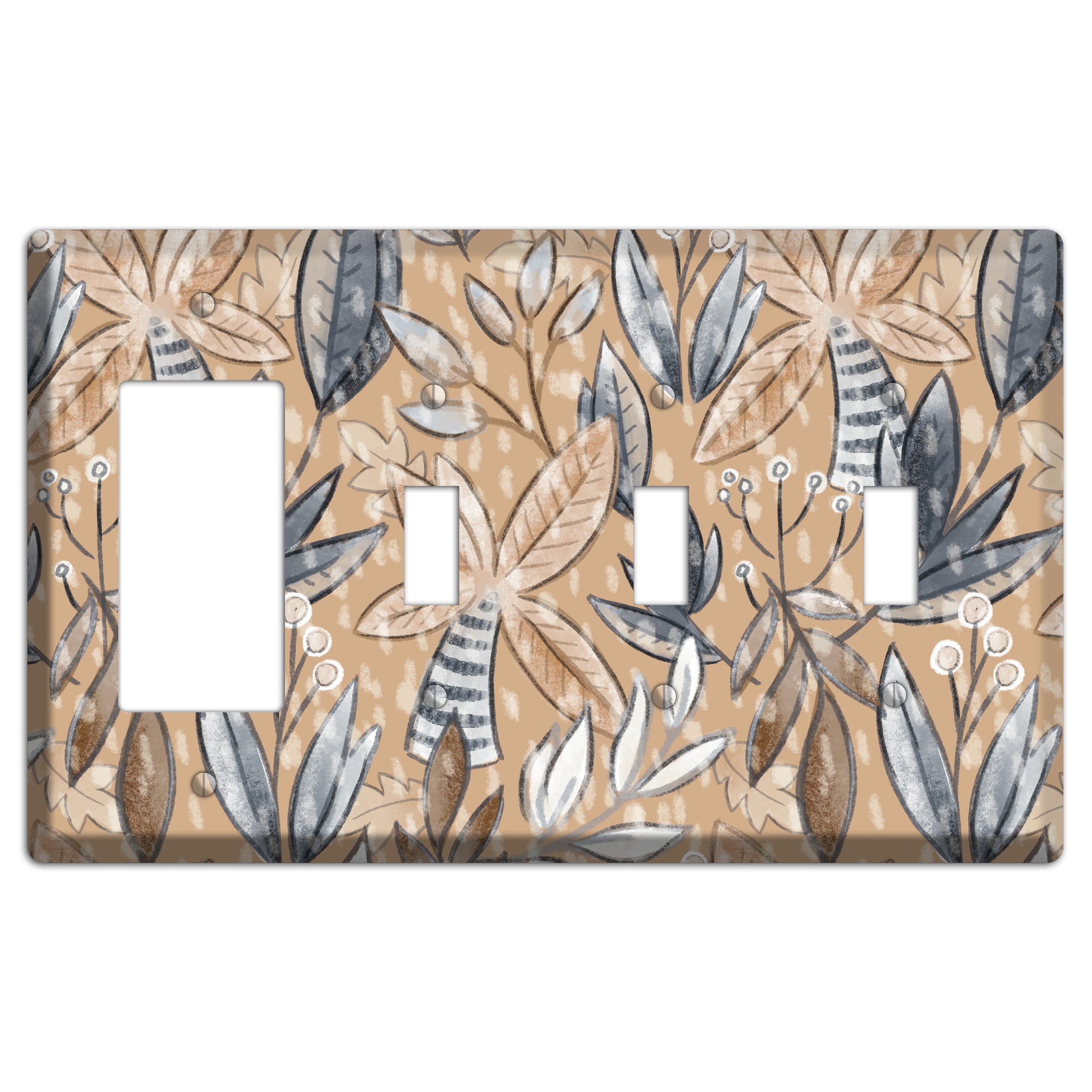 Autumn Leaves Rocker / 3 Toggle Wallplate