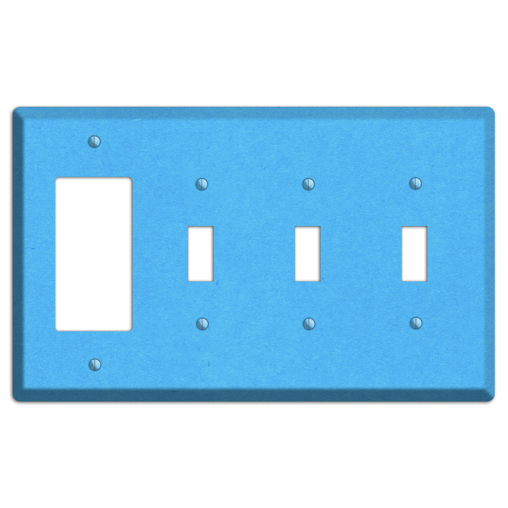 Maya Blue Kraft Rocker / 3 Toggle Wallplate