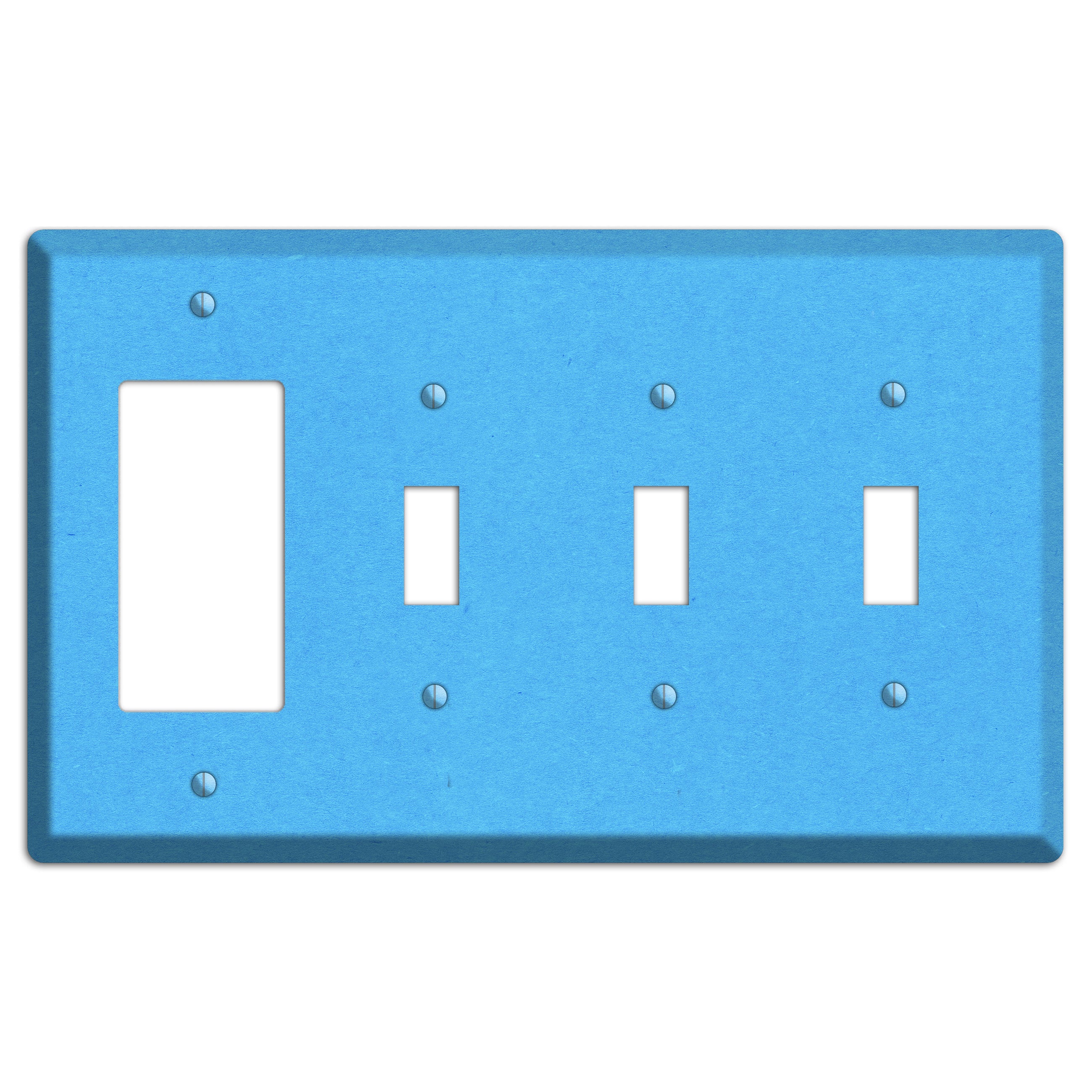 Maya Blue Kraft Rocker / 3 Toggle Wallplate