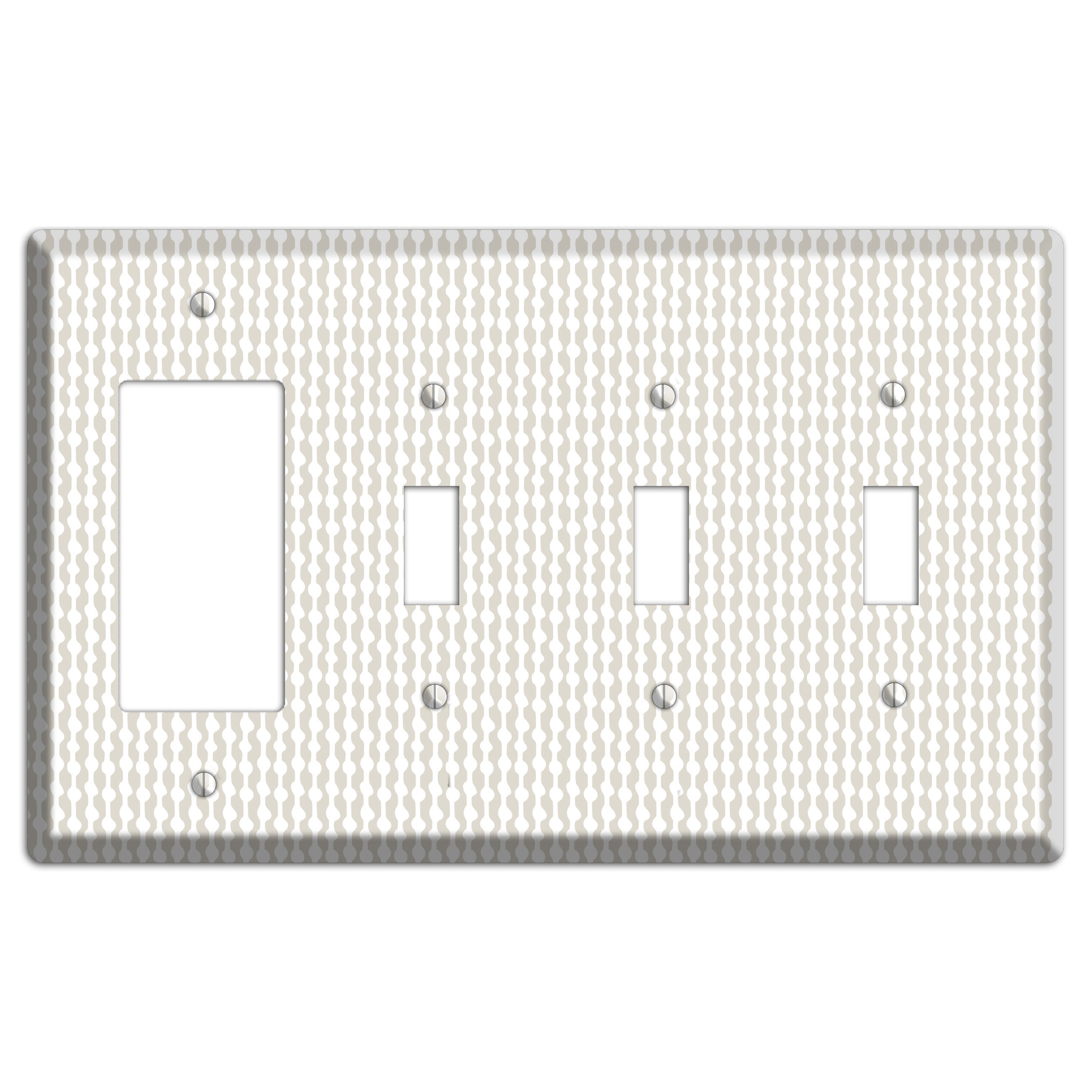 Simple Scandanavian Style C Rocker / 3 Toggle Wallplate