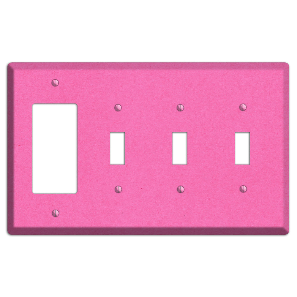 Persian Pink Kraft Rocker / 3 Toggle Wallplate