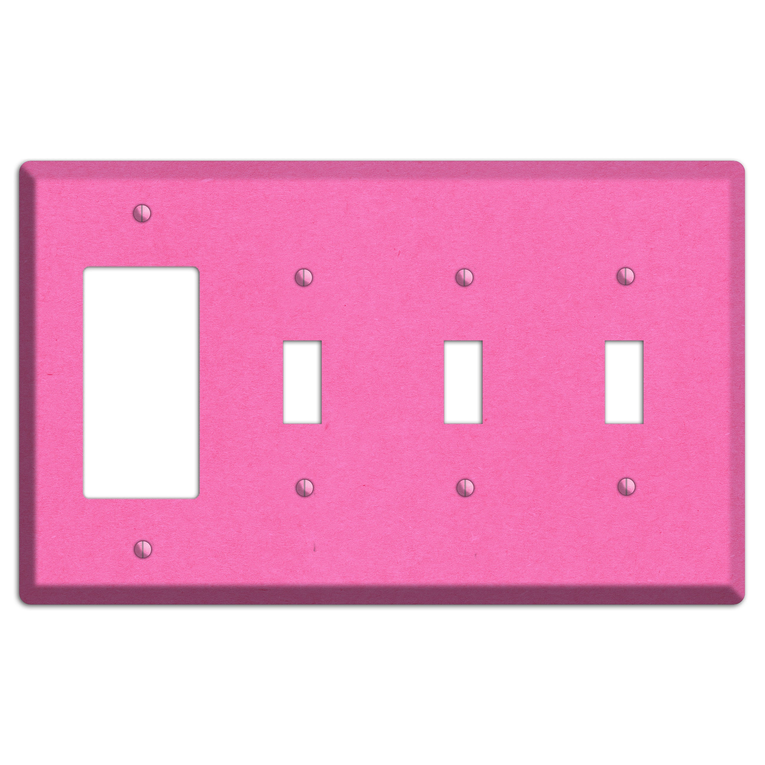 Persian Pink Kraft Rocker / 3 Toggle Wallplate