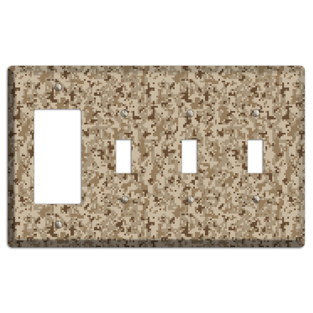 Desert Camo Rocker / 3 Toggle Wallplate