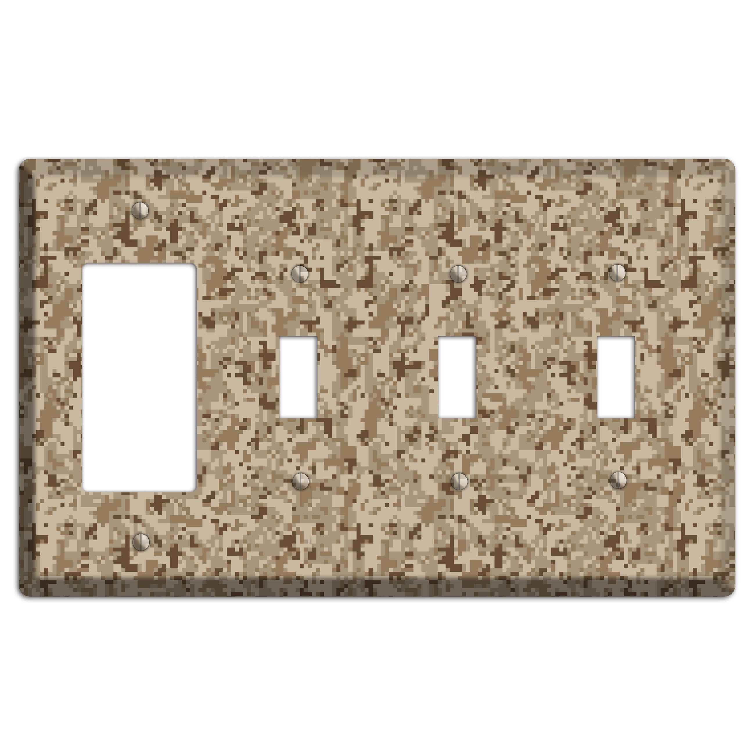 Desert Camo Rocker / 3 Toggle Wallplate
