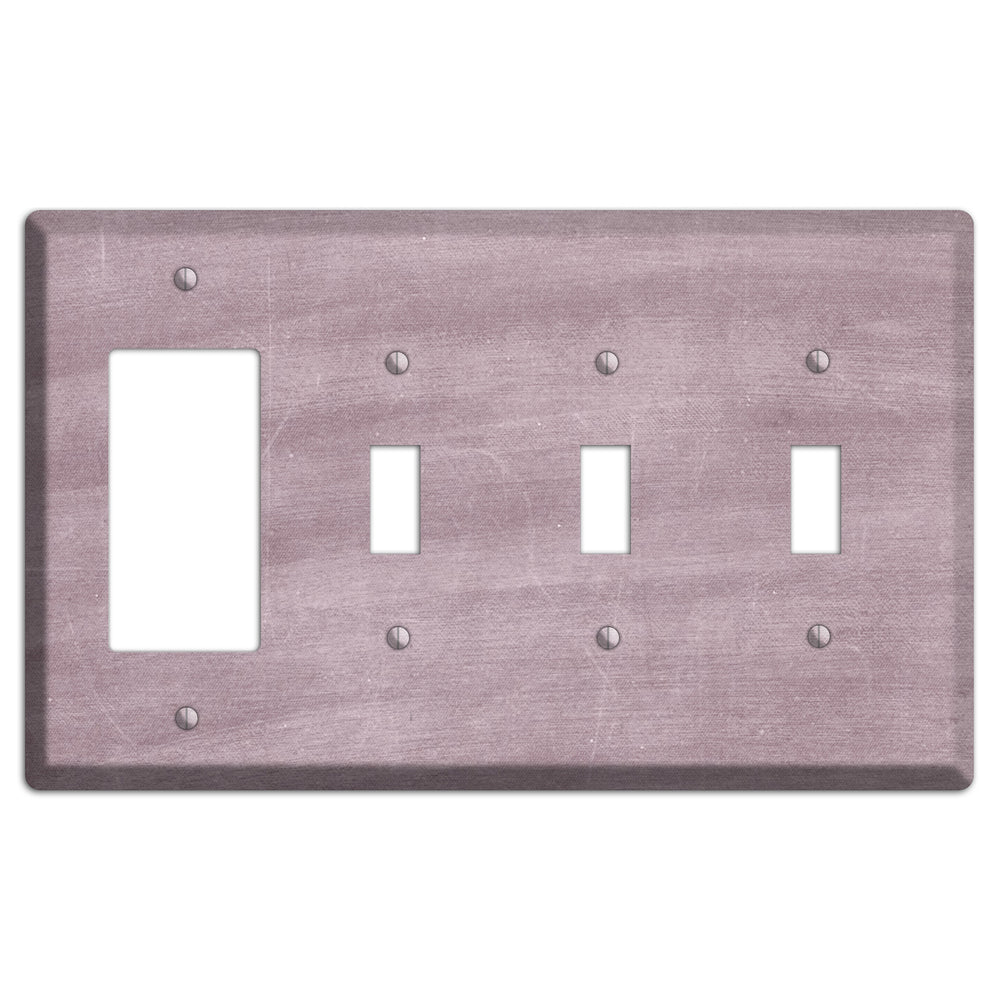 Chalk Light Maroon Rocker / 3 Toggle Wallplate