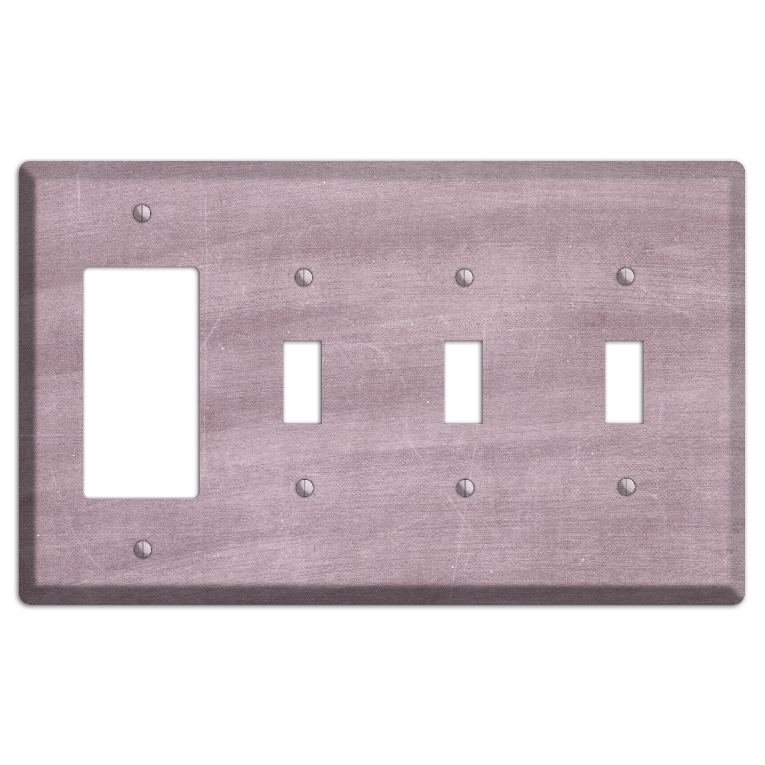 Chalk Light Maroon Rocker / 3 Toggle Wallplate