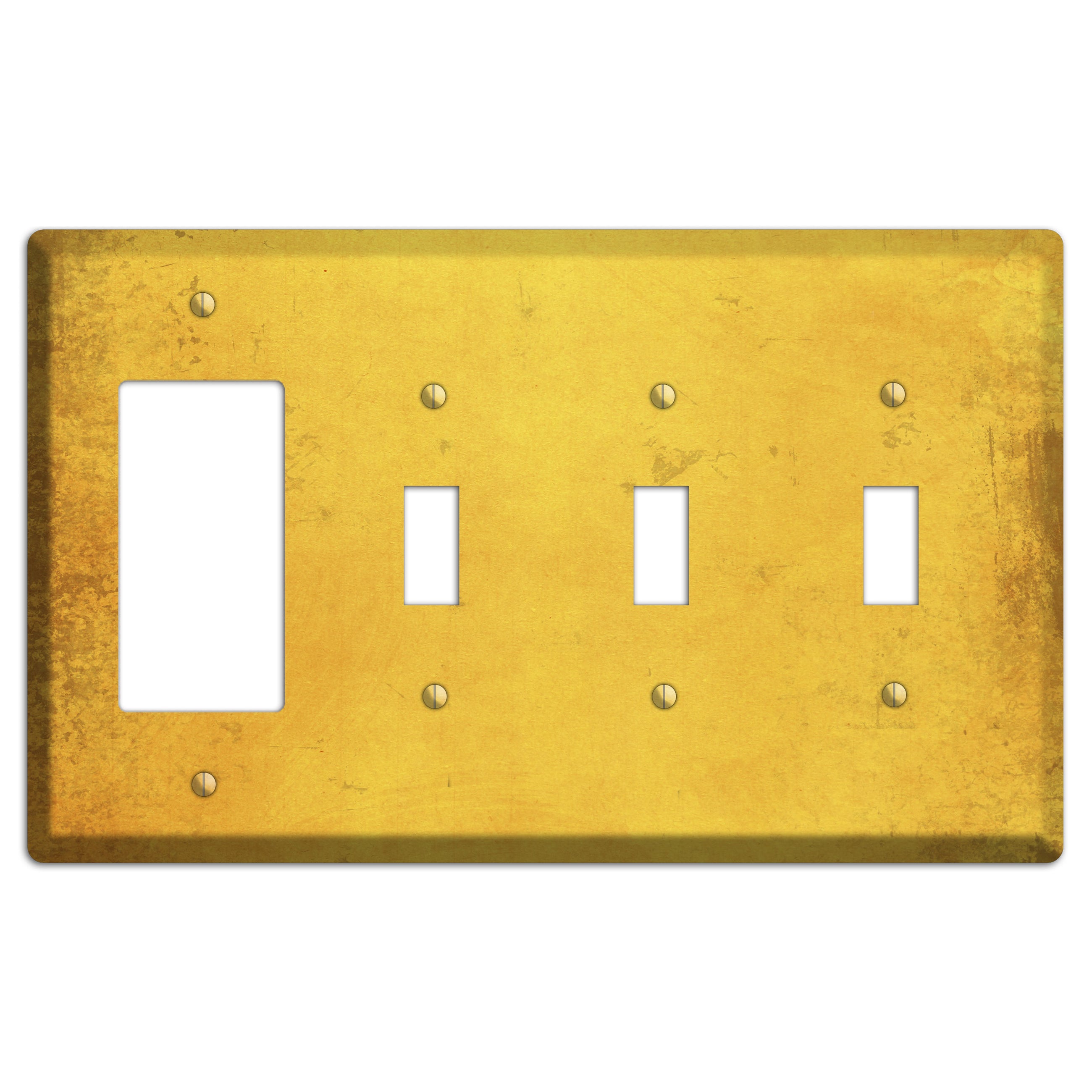Abbey Vintage Grunge Rocker / 3 Toggle Wallplate