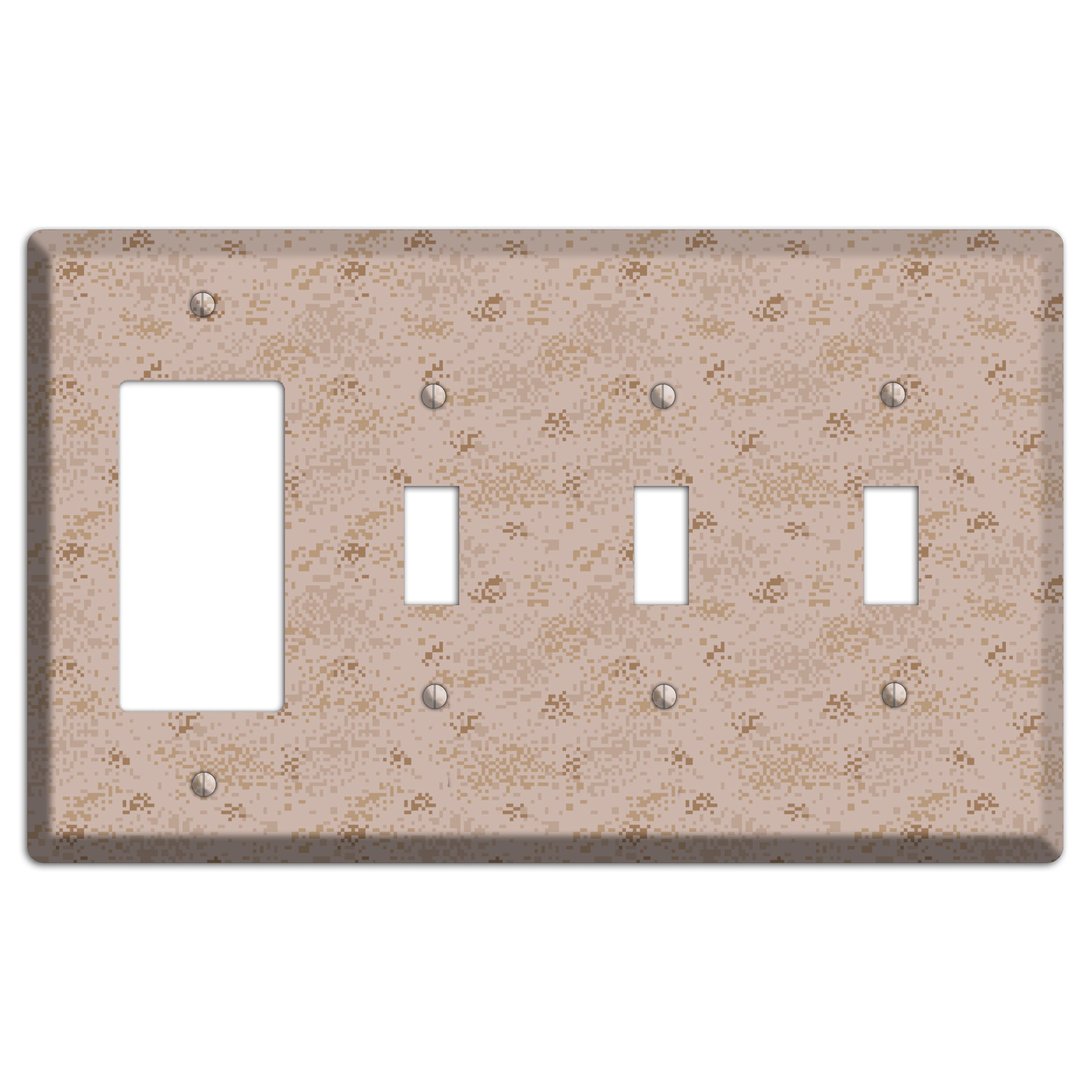 Marpat Desert Camo Rocker / 3 Toggle Wallplate
