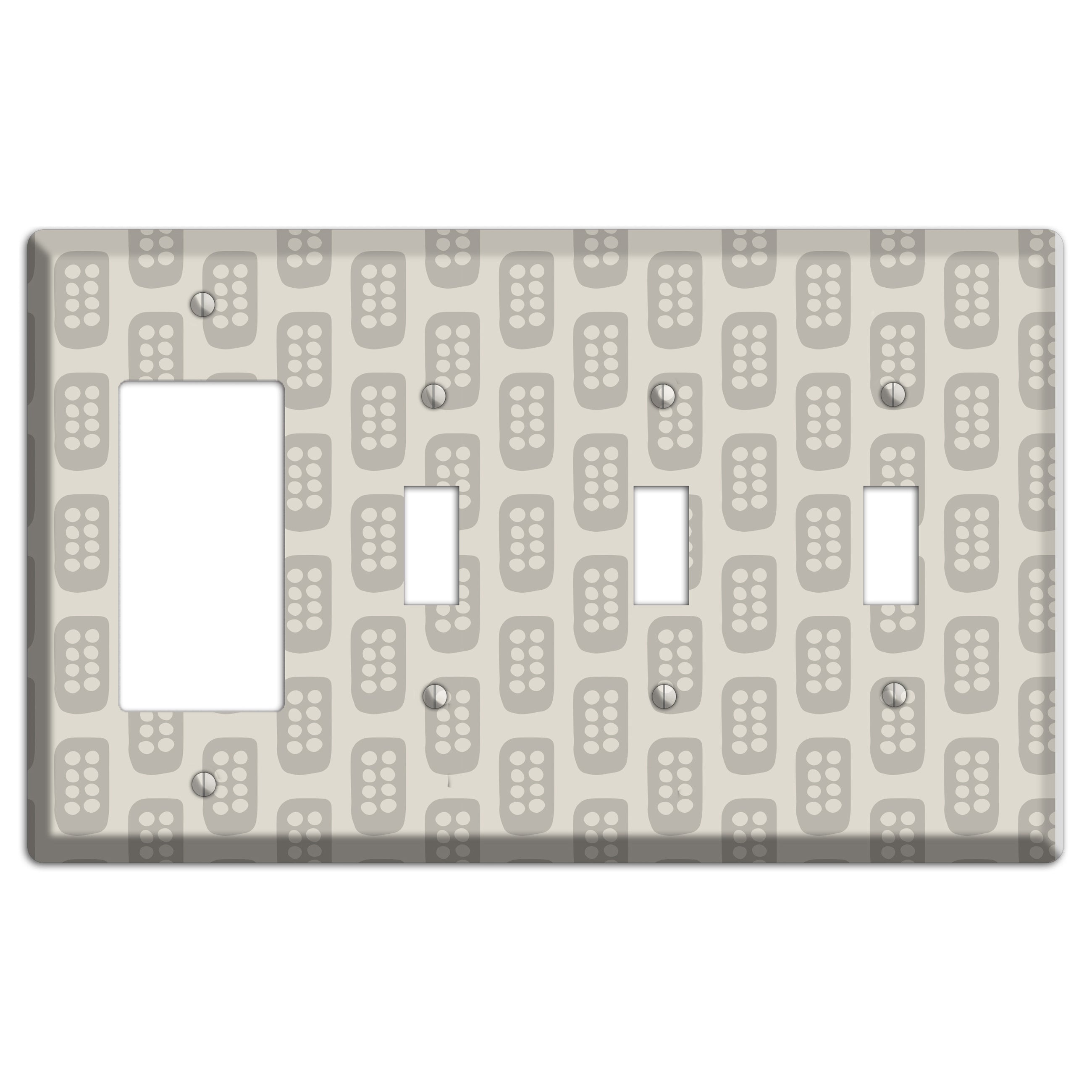 Simple Scandanavian Style EE Rocker / 3 Toggle Wallplate