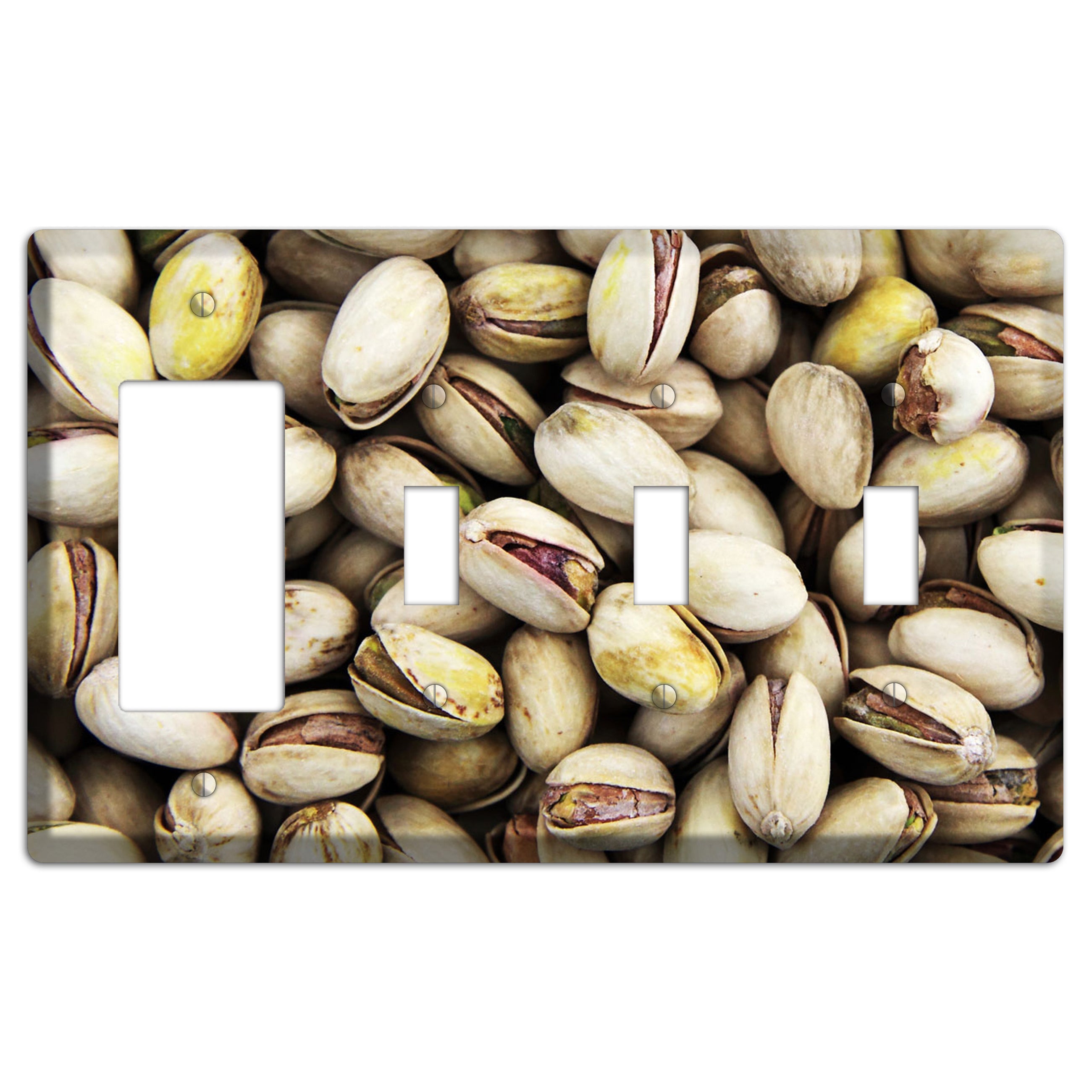 Pistachio Rocker / 3 Toggle Wallplate