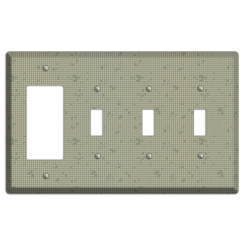 Night Desert Camo Rocker / 3 Toggle Wallplate
