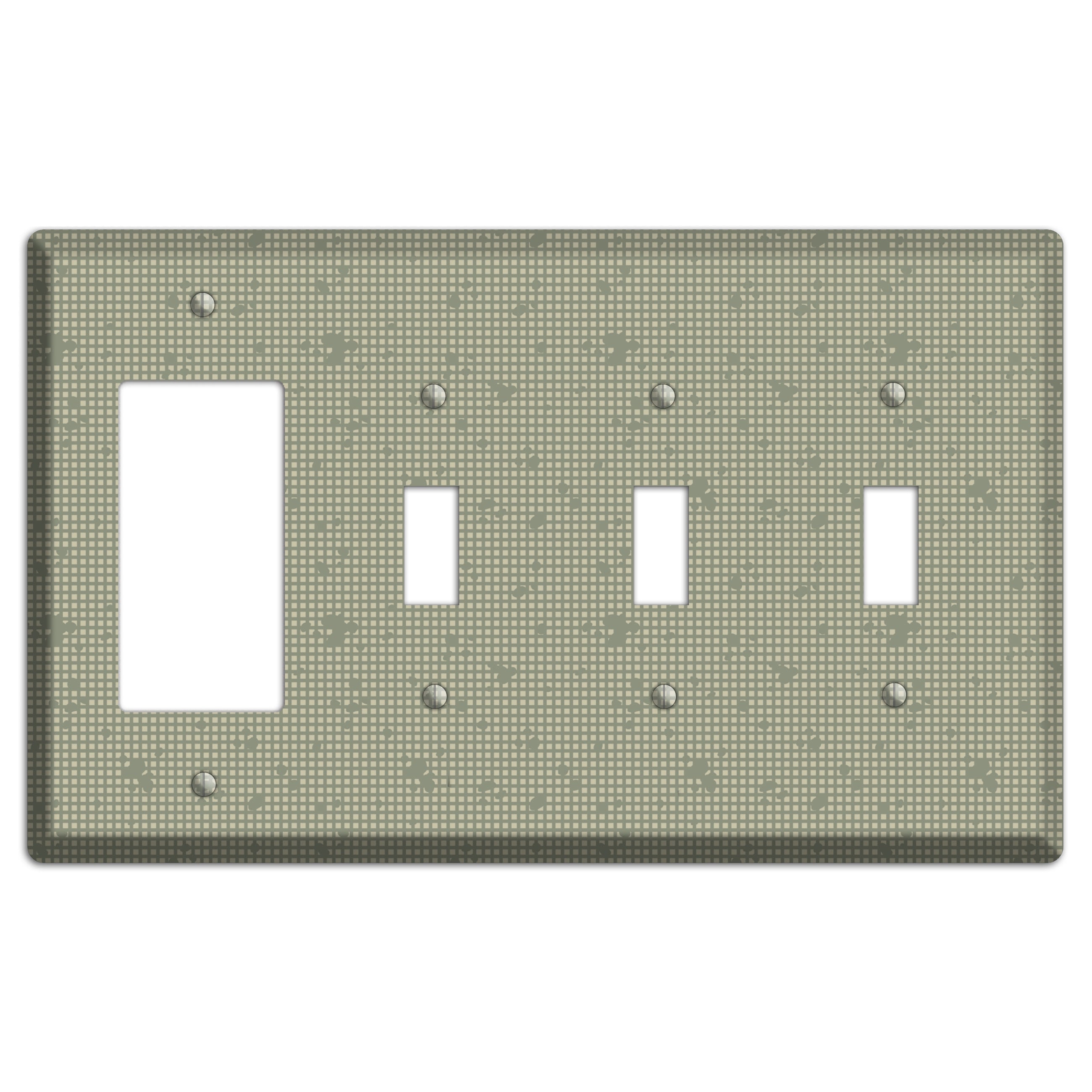 Night Desert Camo Rocker / 3 Toggle Wallplate
