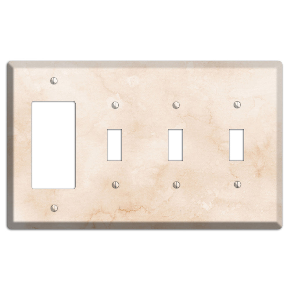 Janna Neutral Texture Rocker / 3 Toggle Wallplate