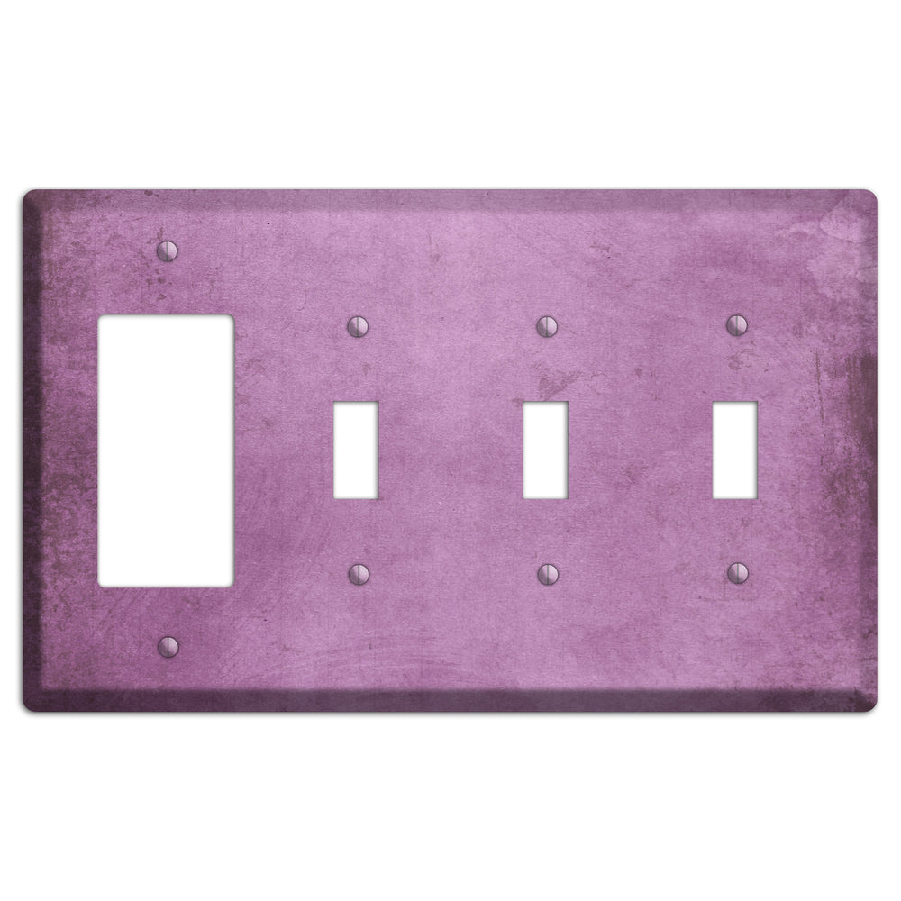 Bouquet Vintage Grunge Rocker / 3 Toggle Wallplate