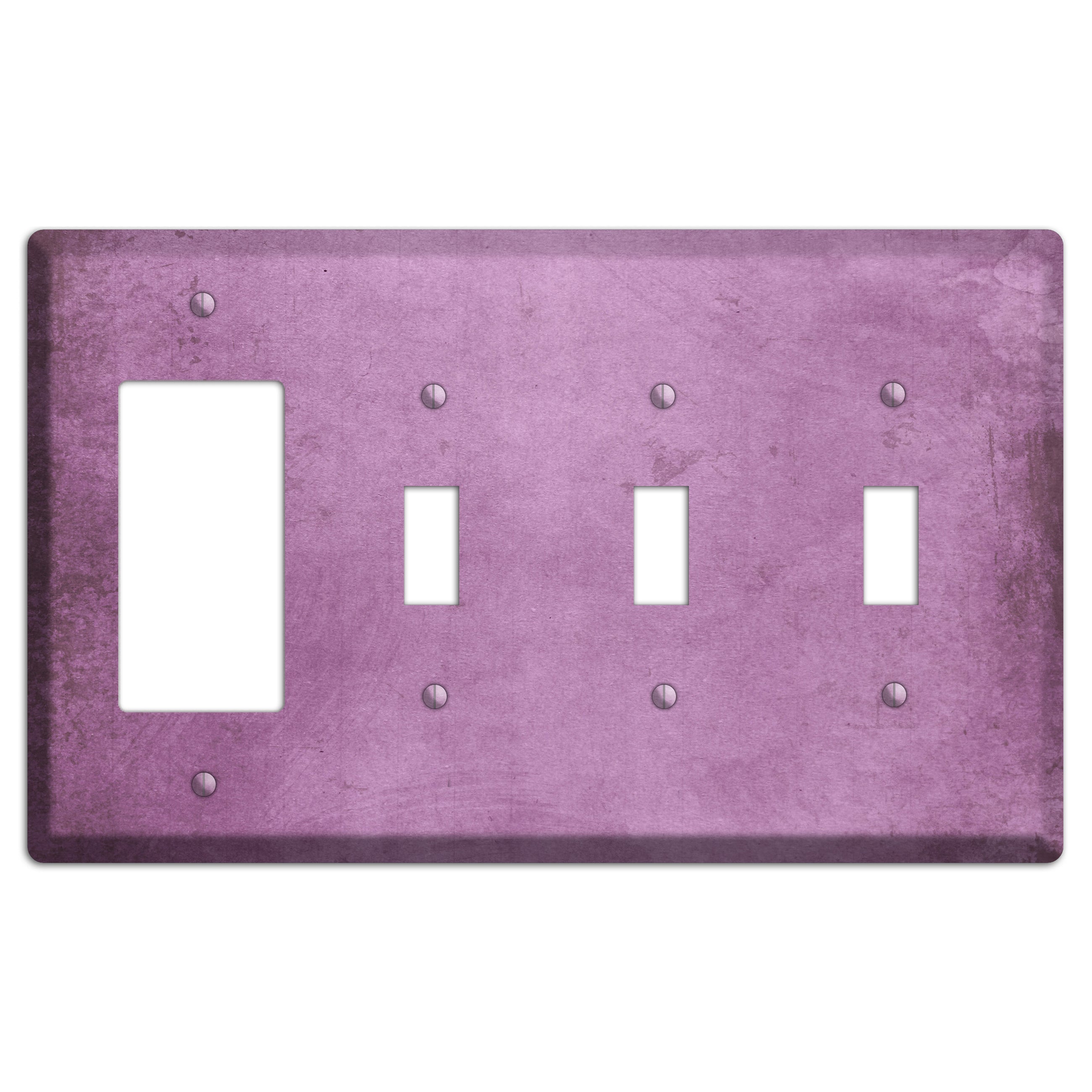 Bouquet Vintage Grunge Rocker / 3 Toggle Wallplate