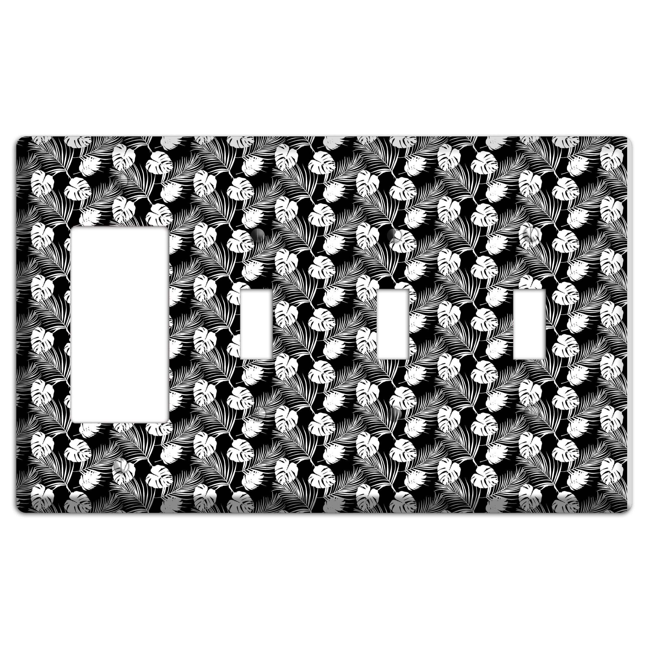 Leaves Style J Rocker / 3 Toggle Wallplate