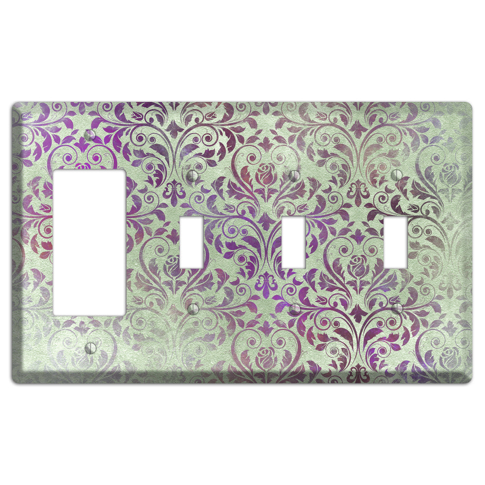 Venus Whimsical Damask Rocker / 3 Toggle Wallplate