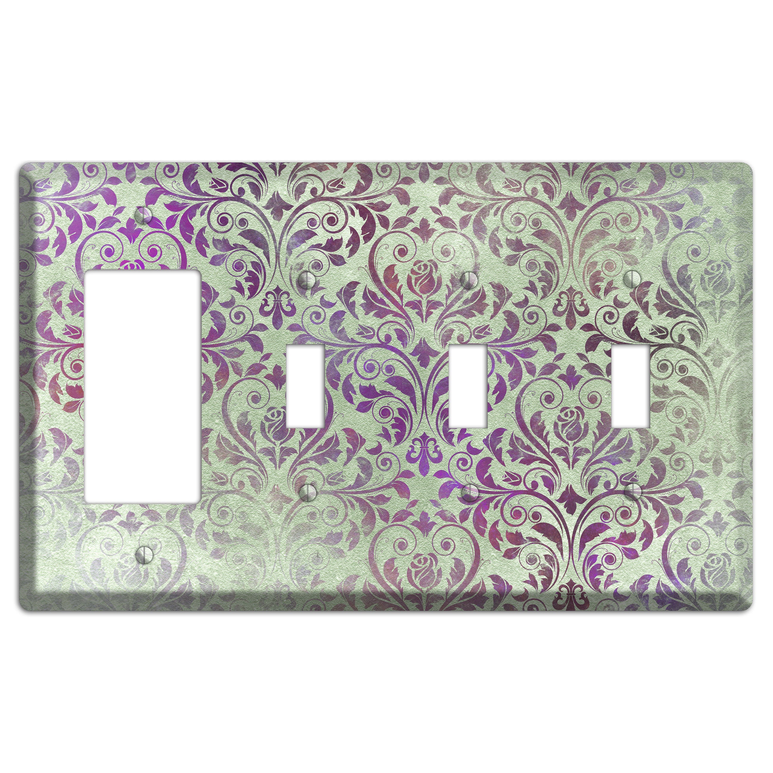 Venus Whimsical Damask Rocker / 3 Toggle Wallplate