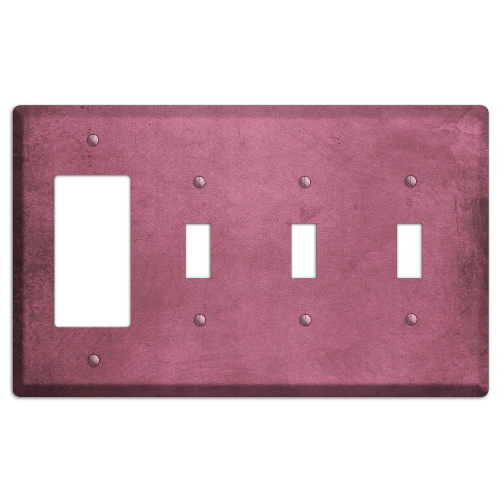 Coral Tree Vintage Grunge Rocker / 3 Toggle Wallplate