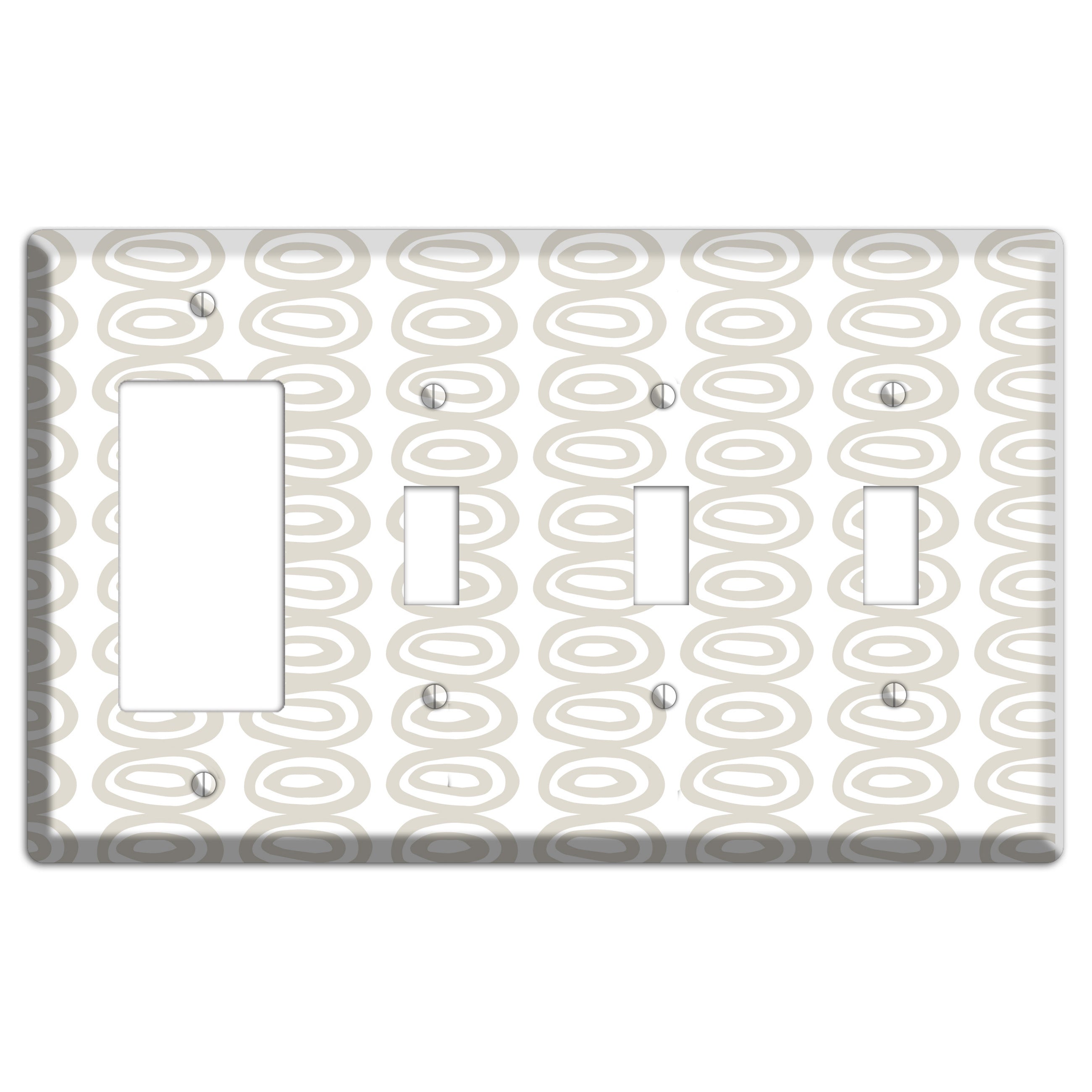 Simple Scandanavian Style S Rocker / 3 Toggle Wallplate