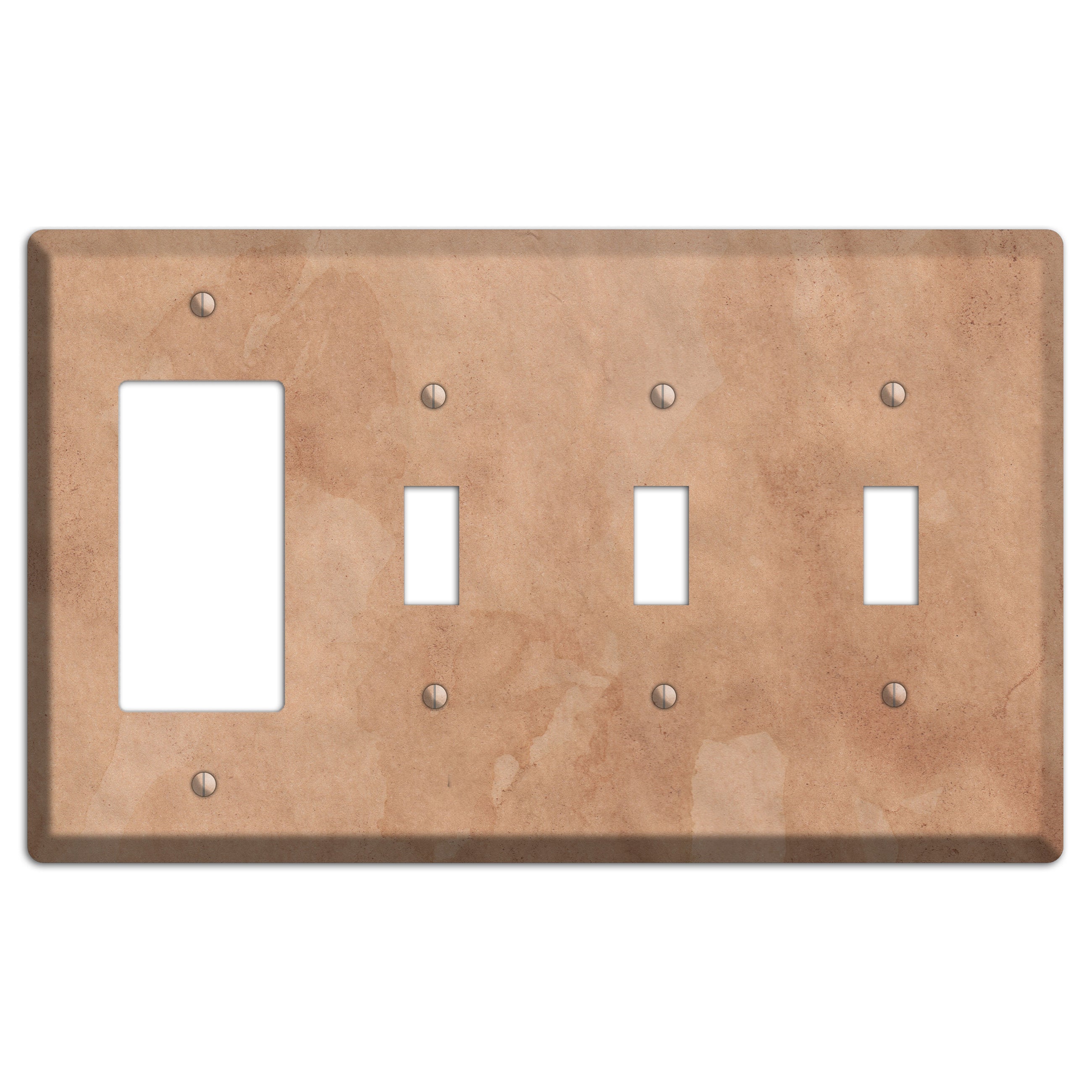 Aged Paper 3 Rocker / 3 Toggle Wallplate