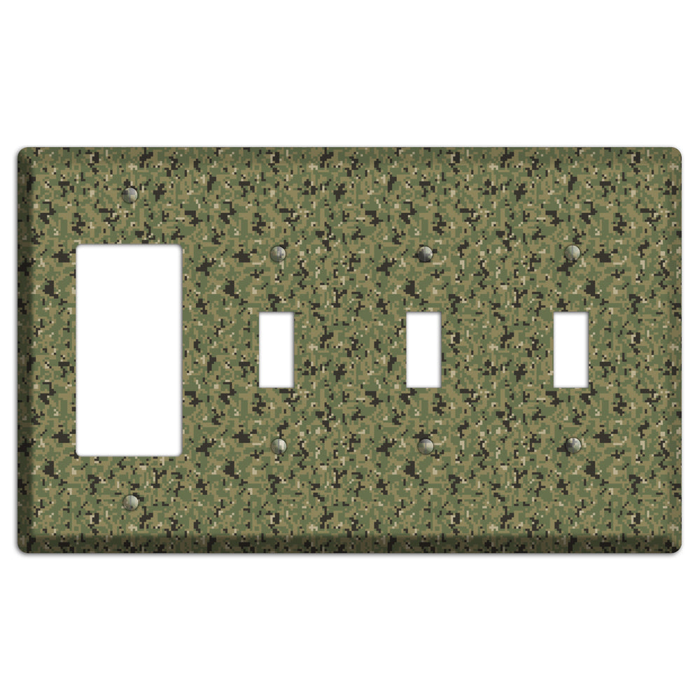 Tropinc Camo Rocker / 3 Toggle Wallplate