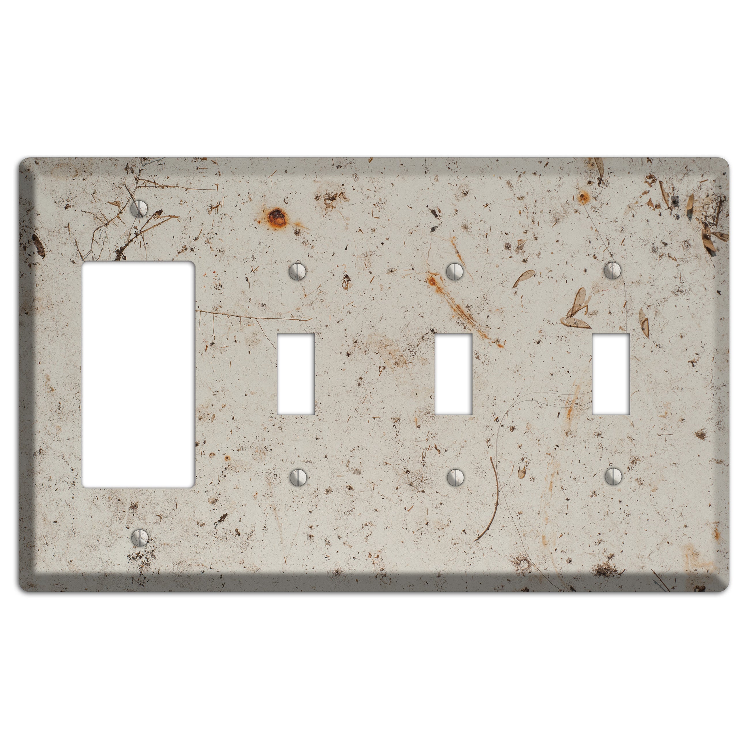 Spotted Concrete Rocker / 3 Toggle Wallplate