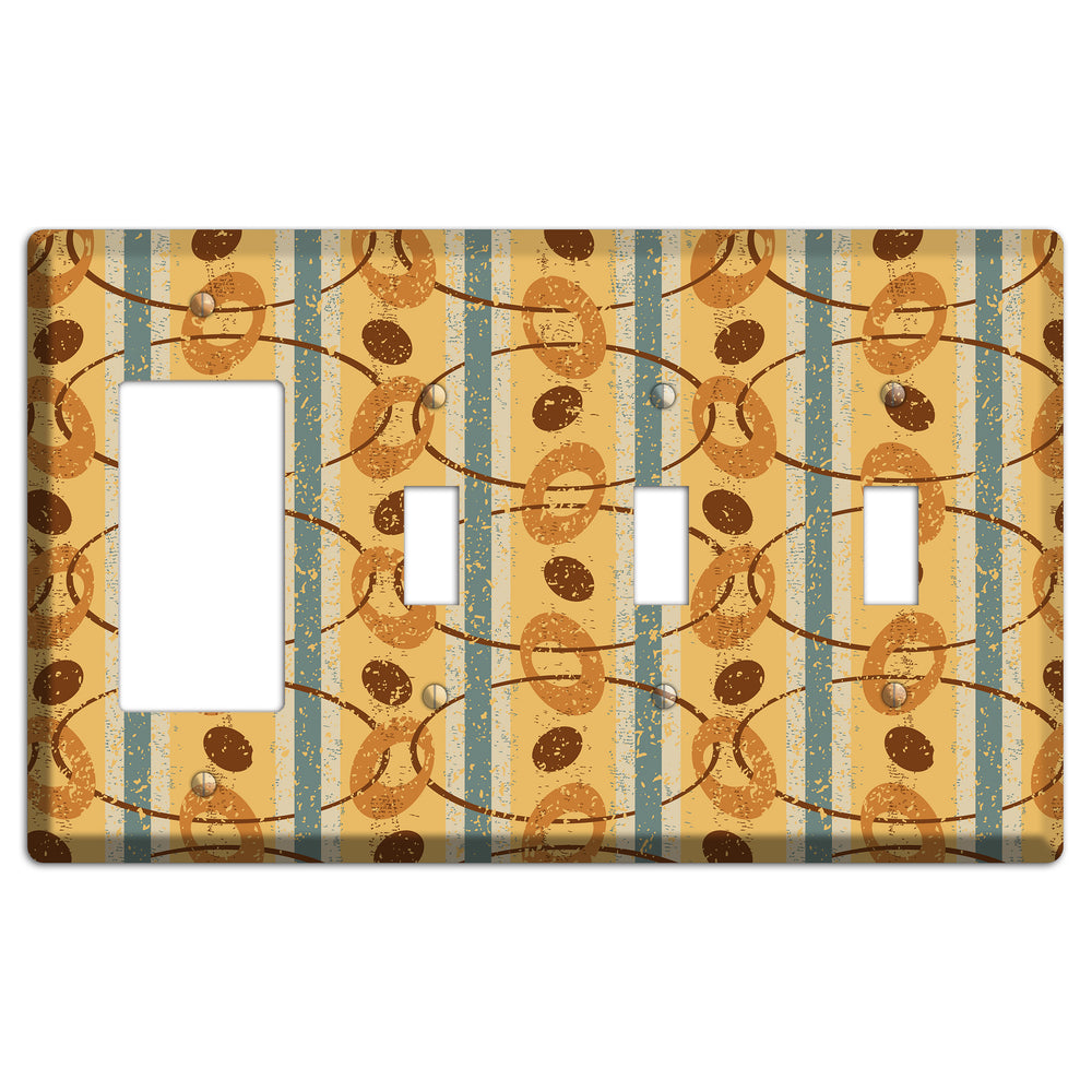 Maple Syrup Rocker / 3 Toggle Wallplate