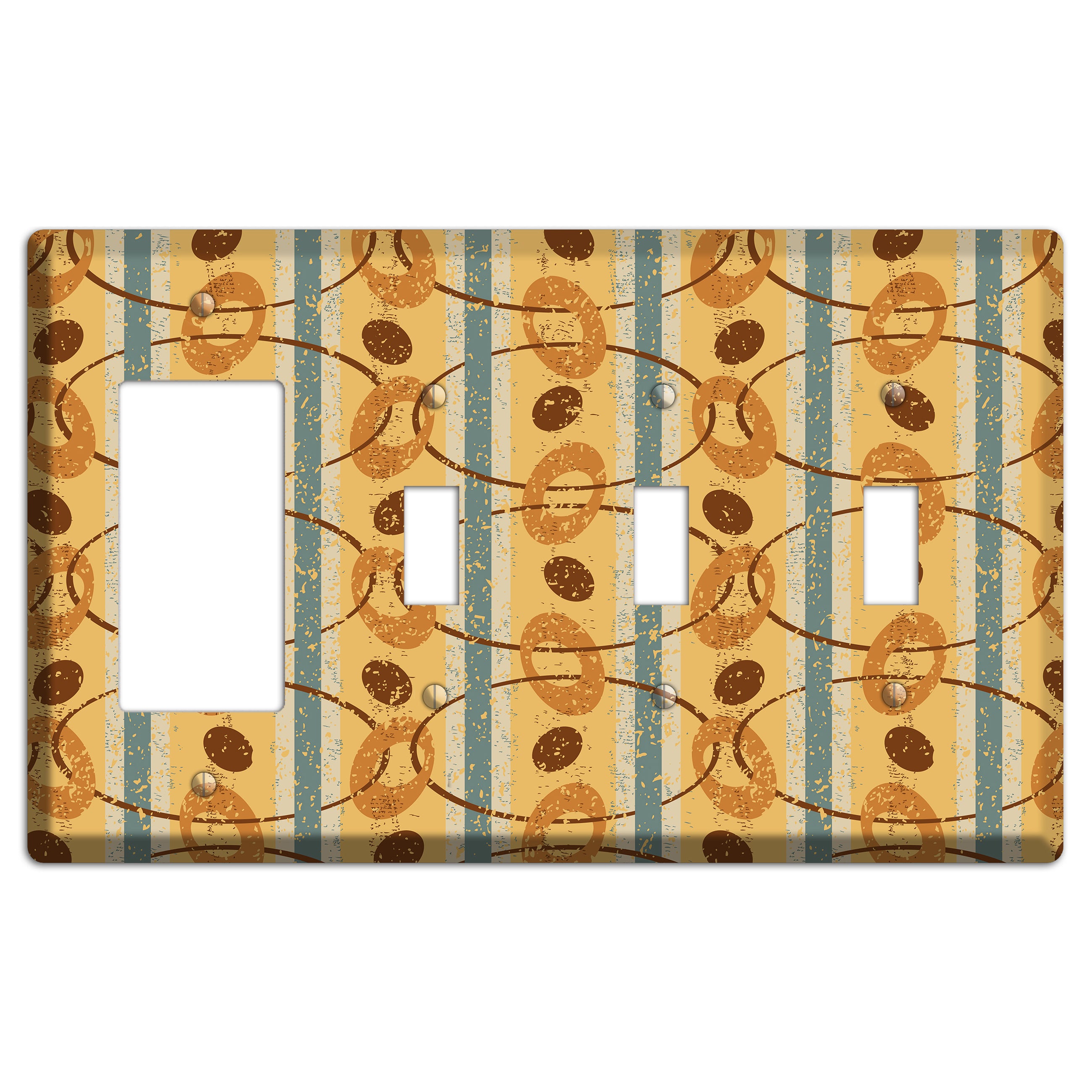 Maple Syrup Rocker / 3 Toggle Wallplate