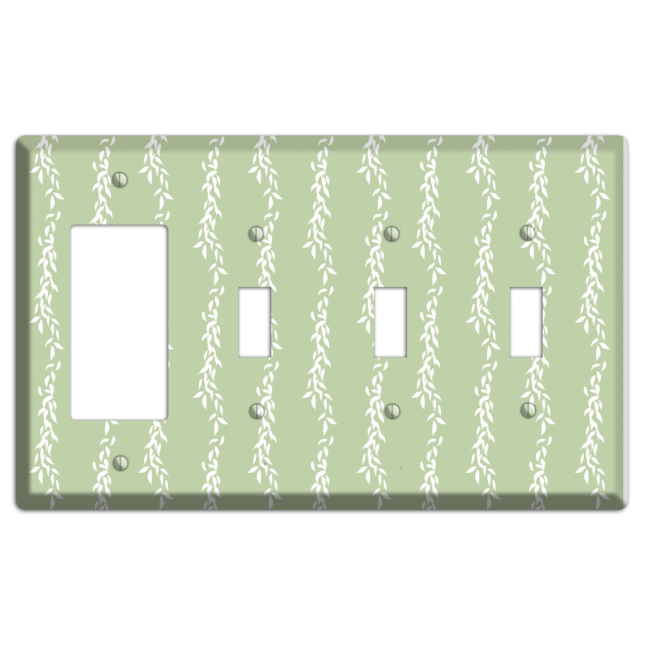 Leaves Style Z Rocker / 3 Toggle Wallplate