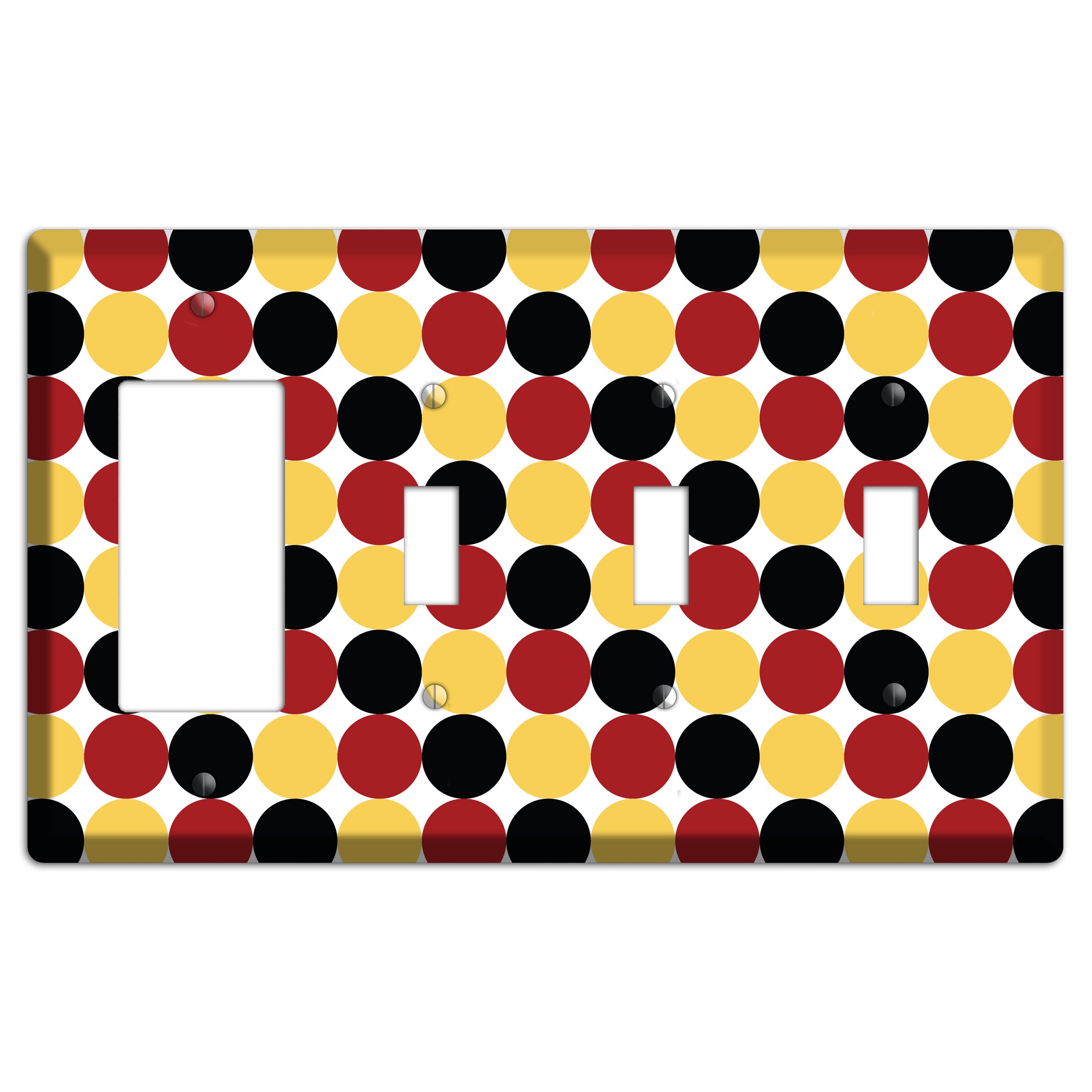 Burgundy Multi Angled Stripes 2 Rocker / 3 Toggle Wallplate