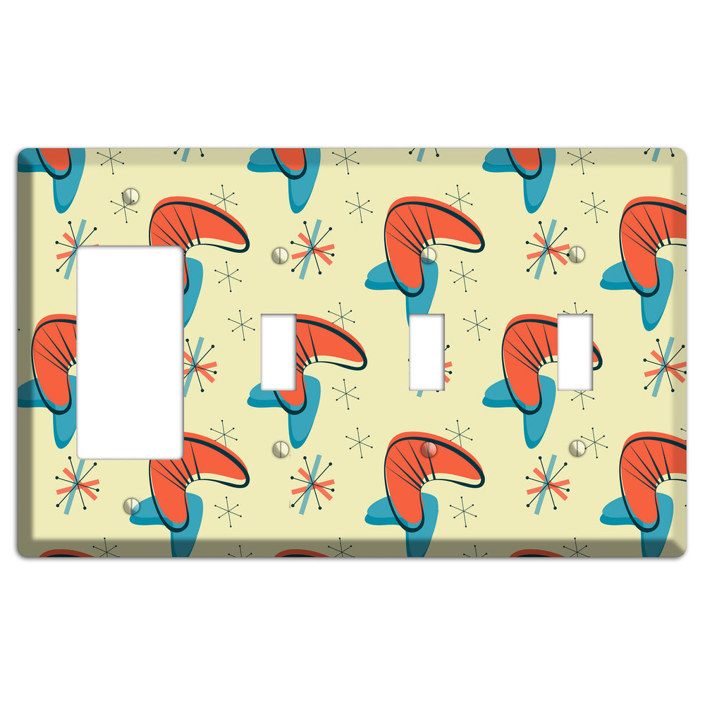 Atomic Boomerang Rocker / 3 Toggle Wallplate