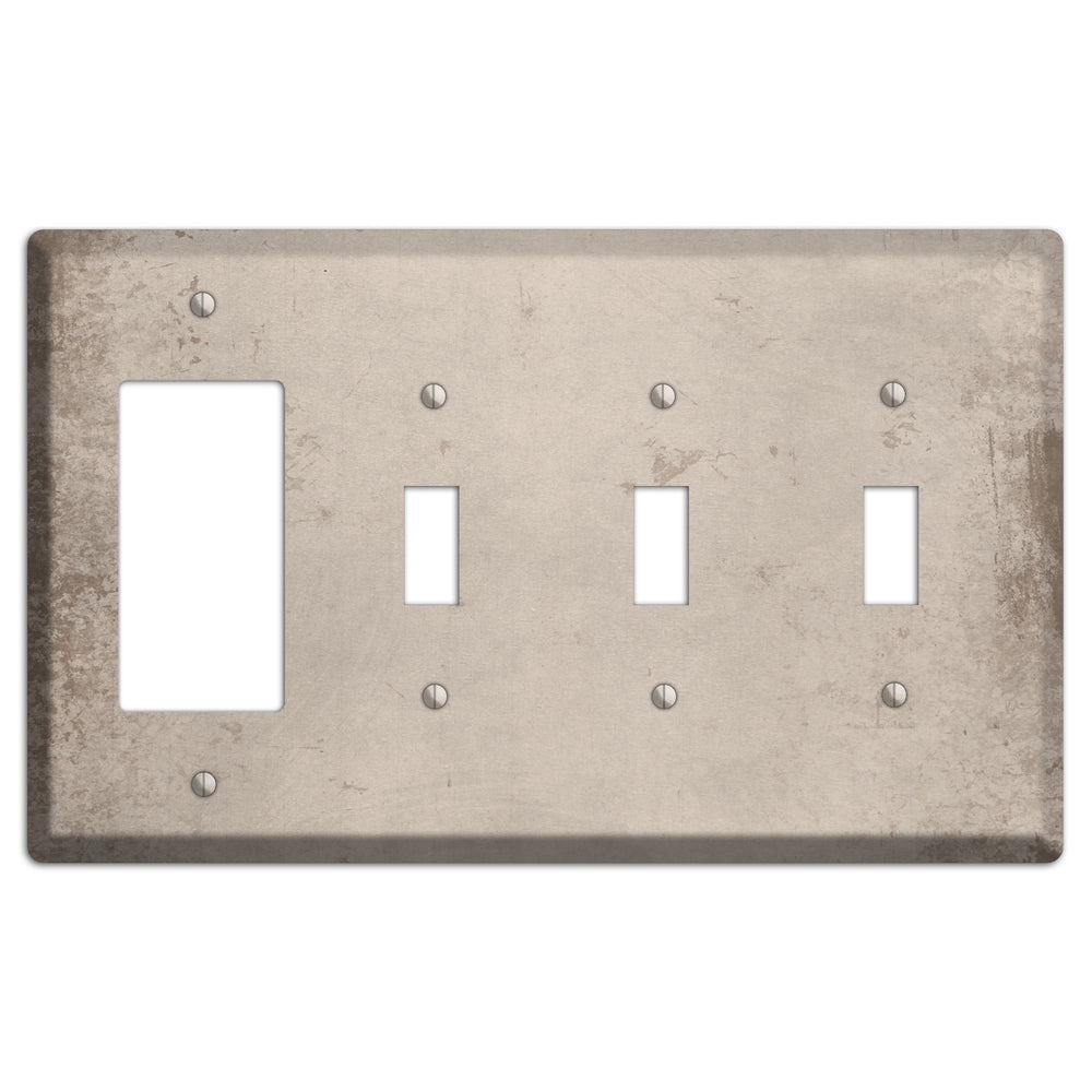 Sisal Vintage Grunge Rocker / 3 Toggle Wallplate