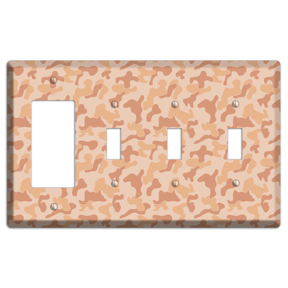 Beach Camo Rocker / 3 Toggle Wallplate